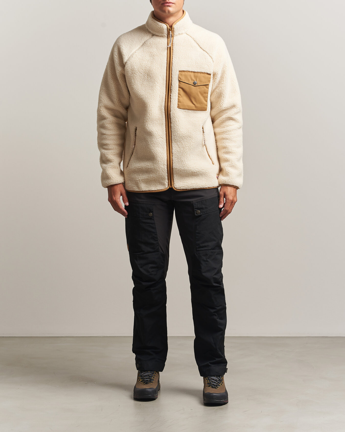 Hombres | Jerséis y prendas de punto | Fjällräven | Vardag Pile Fleece Zip Jacket Chalk White