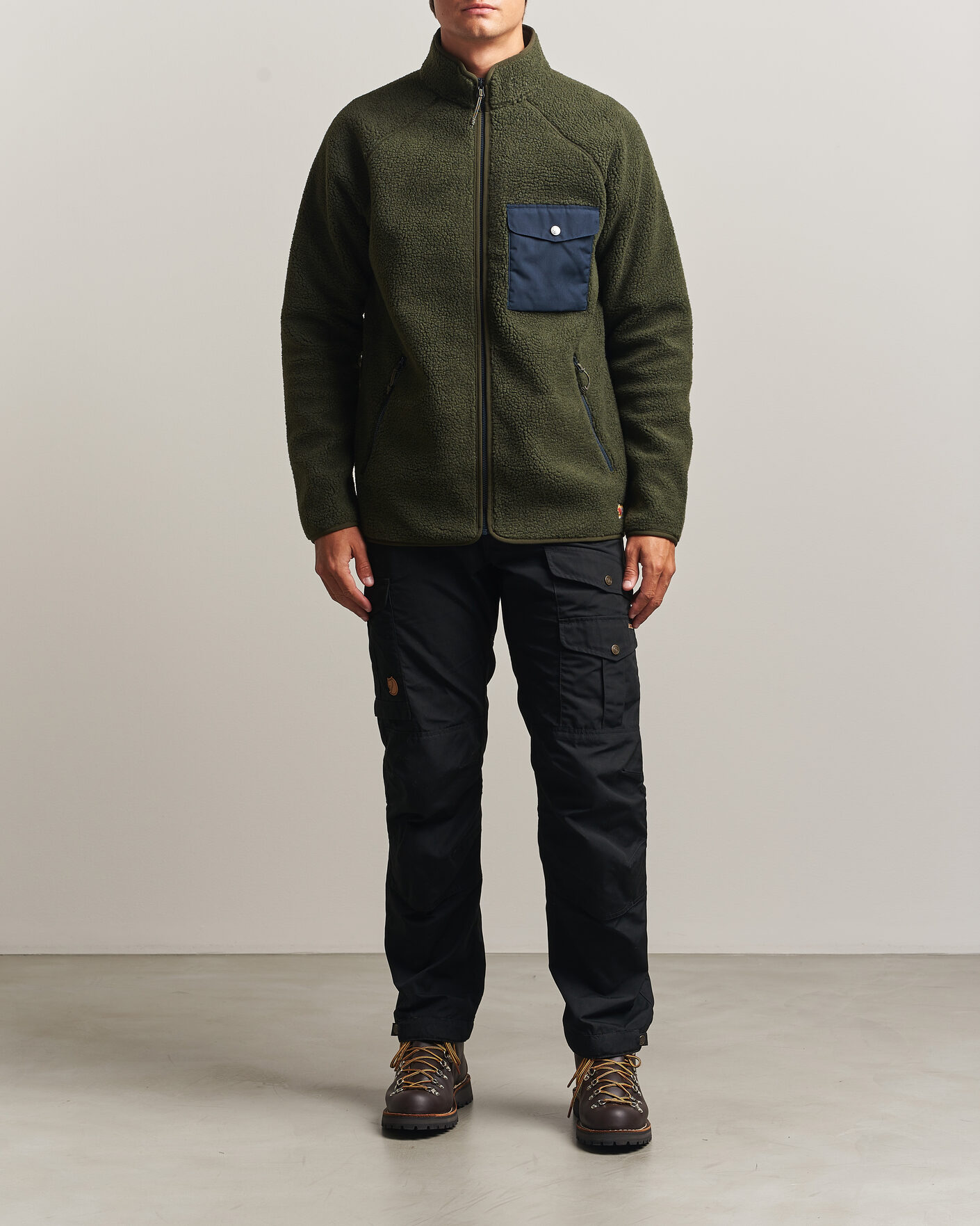 Hombres | Jerséis y prendas de punto | Fjällräven | Vardag Pile Fleece Zip Jacket Deep Forest