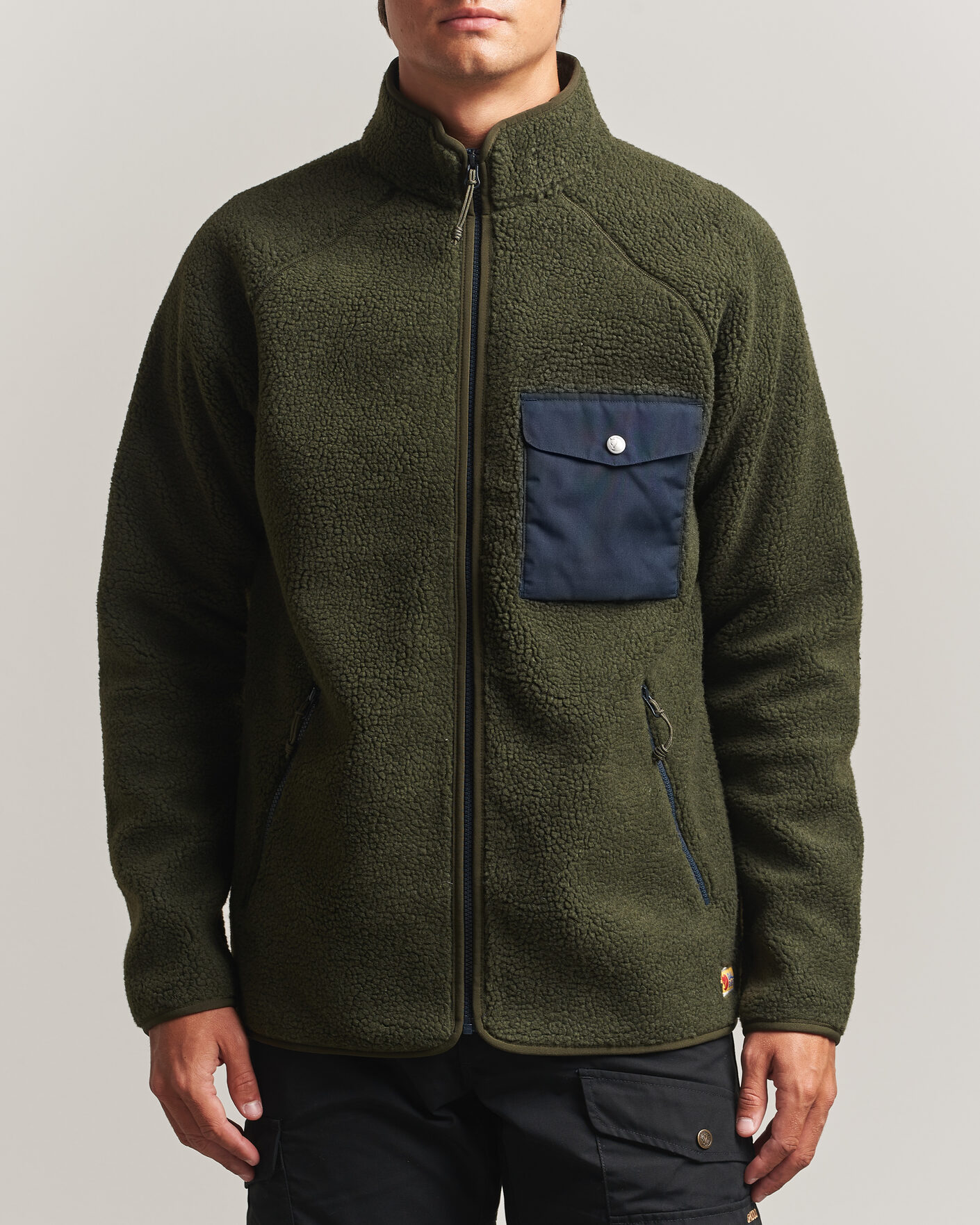Hombres | Jerséis y prendas de punto | Fjällräven | Vardag Pile Fleece Zip Jacket Deep Forest