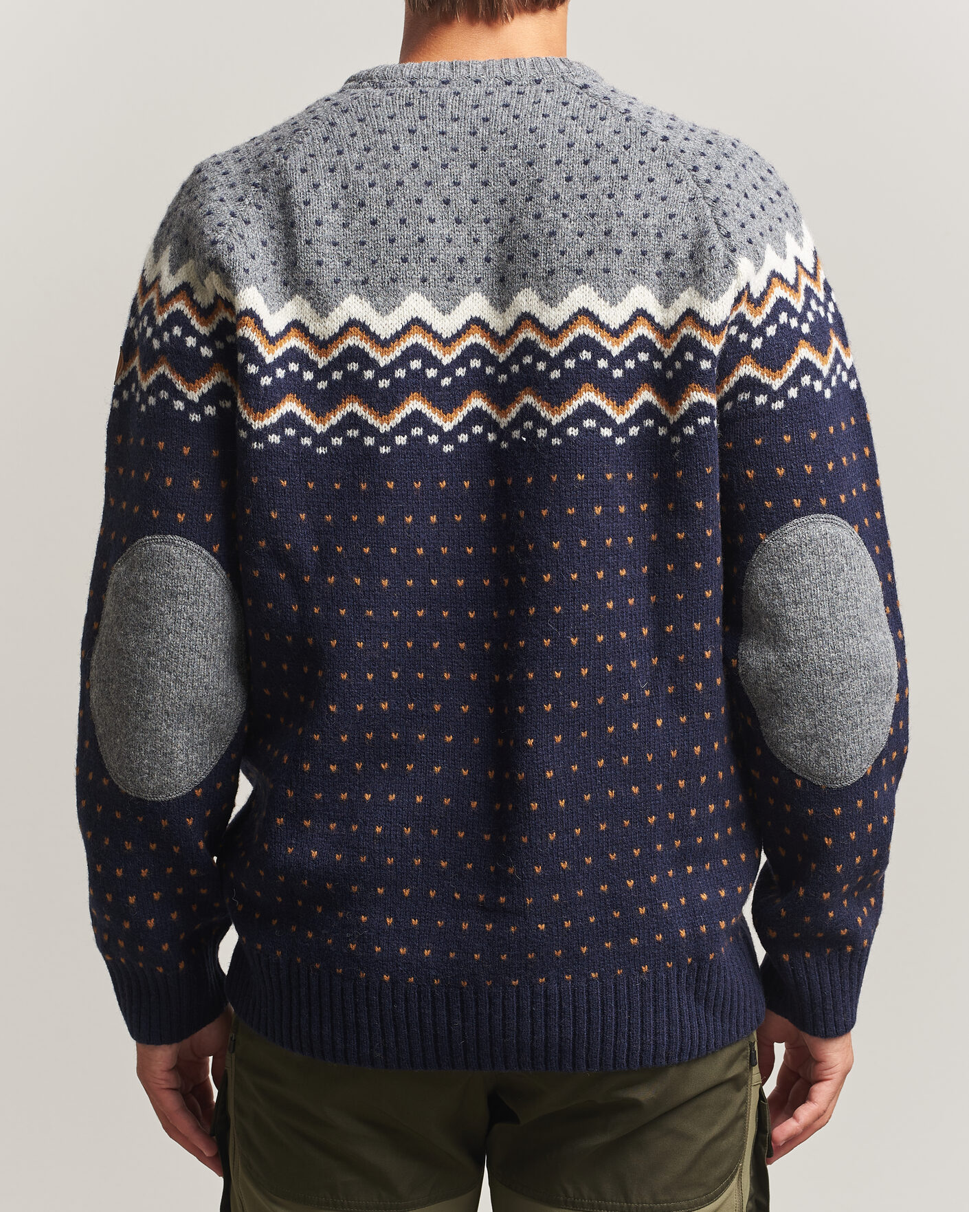 Hombres | Jerséis y prendas de punto | Fjällräven | Övik Knit Wool Sweater Dark Navy