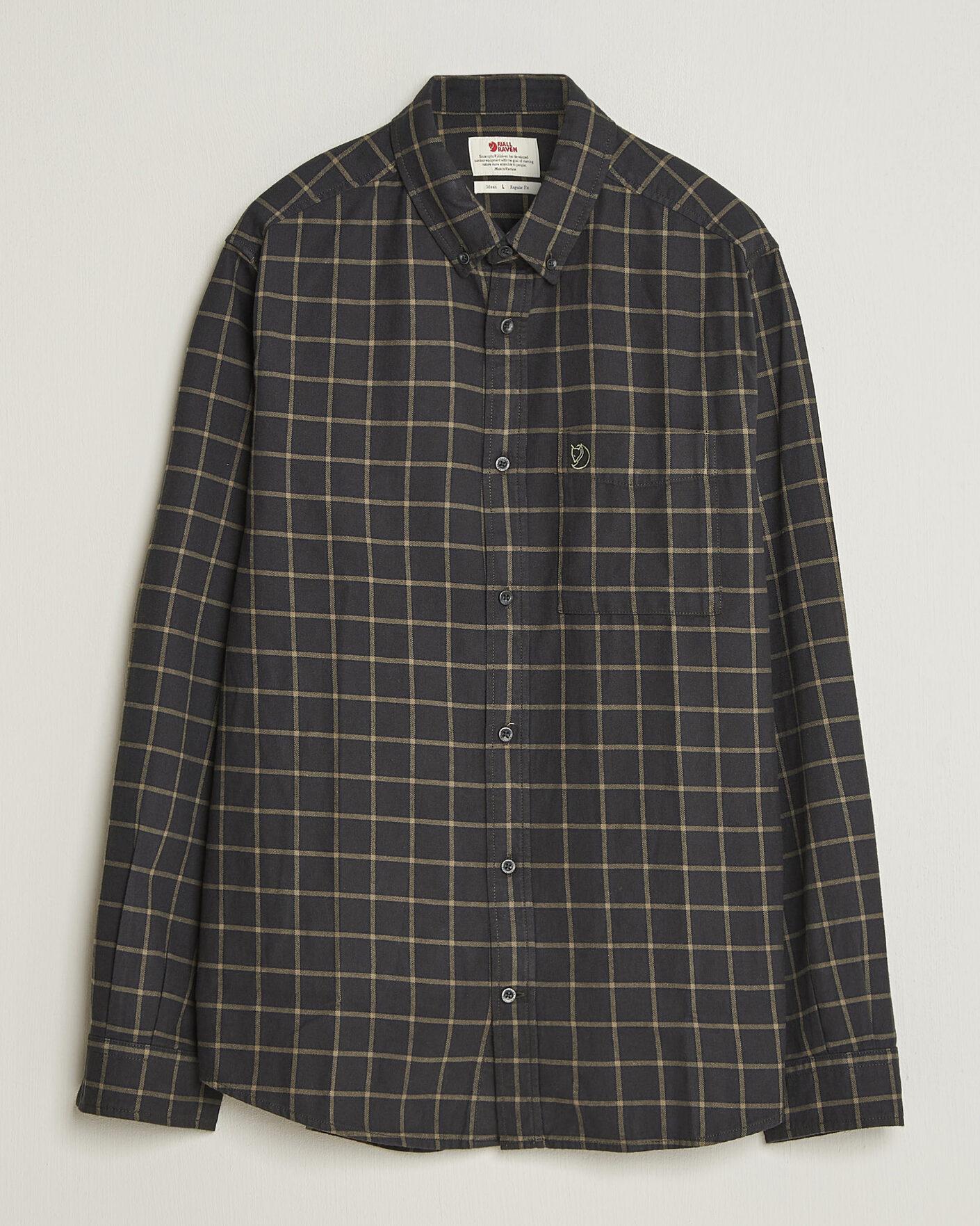 Hombres | Camisas | Fjällräven | Övik Flannel Shirt Dark Grey