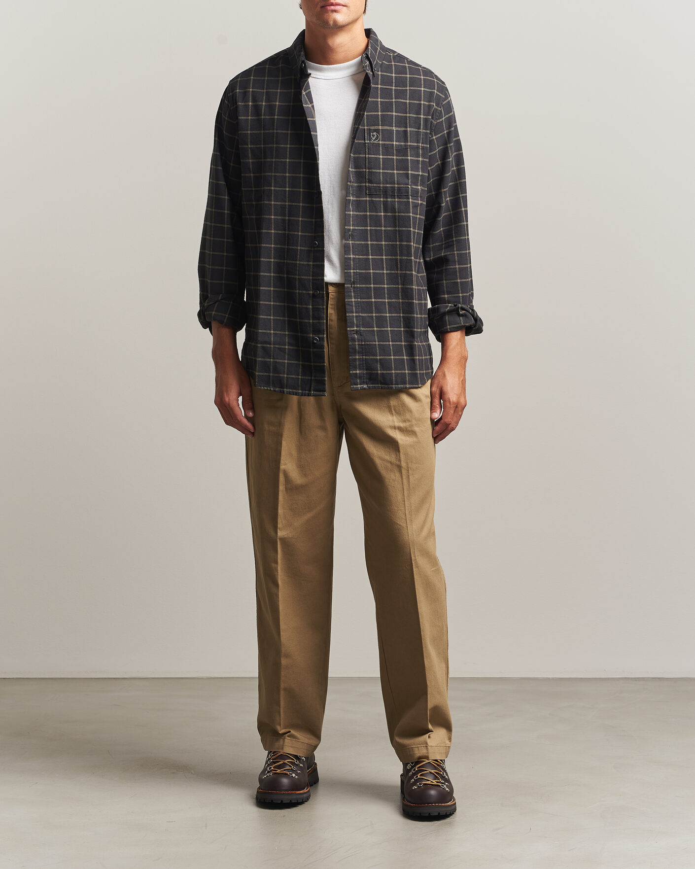 Hombres | Camisas | Fjällräven | Övik Flannel Shirt Dark Grey