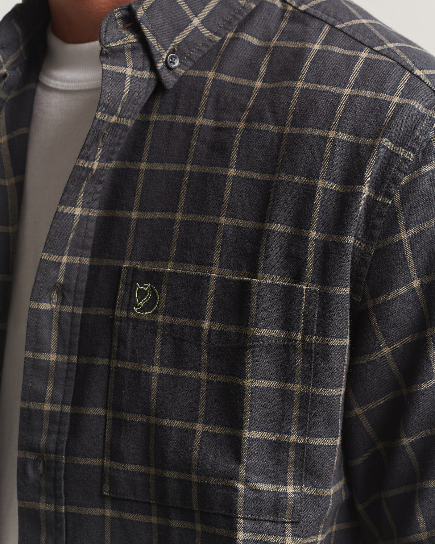 Hombres | Camisas | Fjällräven | Övik Flannel Shirt Dark Grey