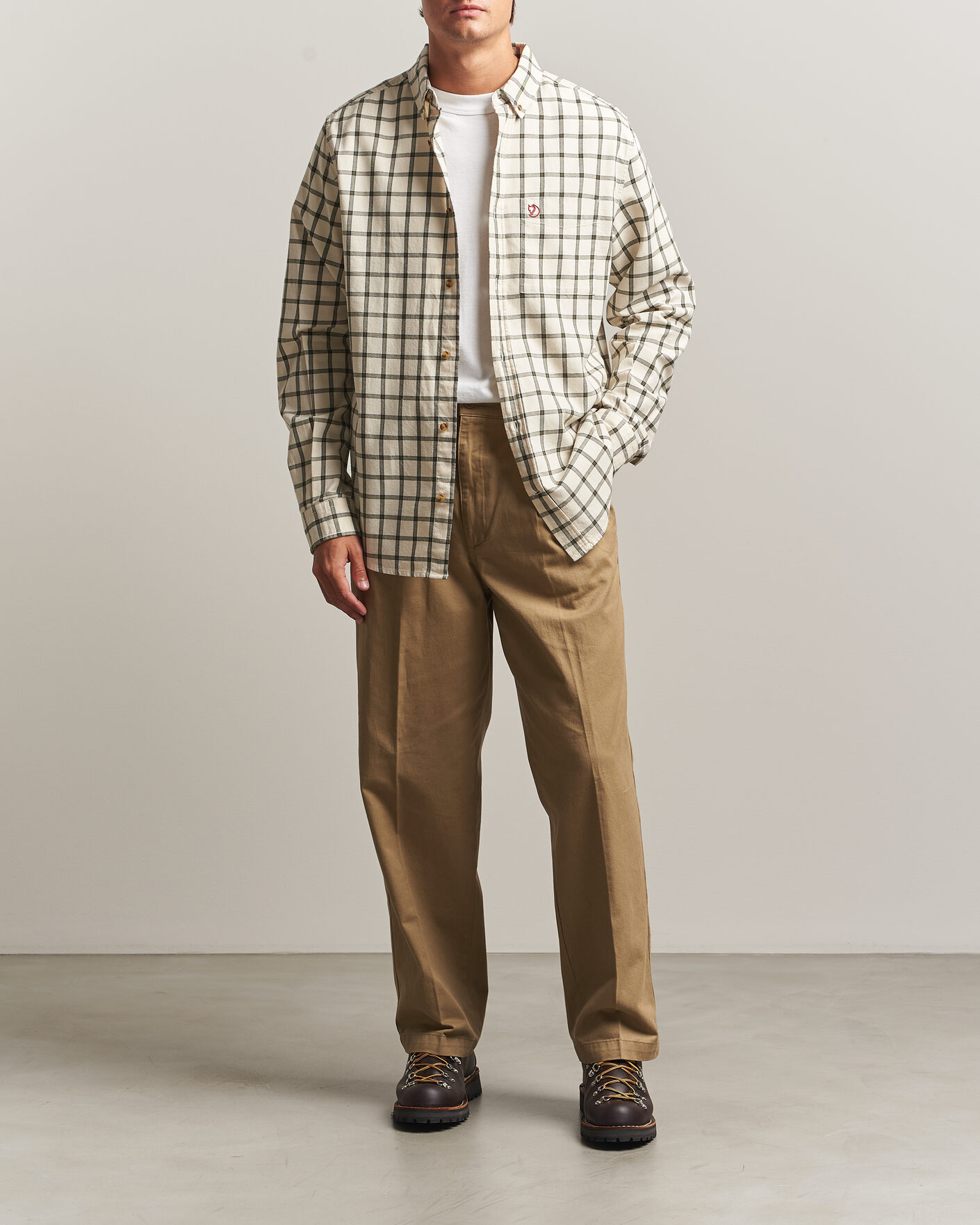 Hombres | Camisas | Fjällräven | Övik Flannel Shirt Chalk White