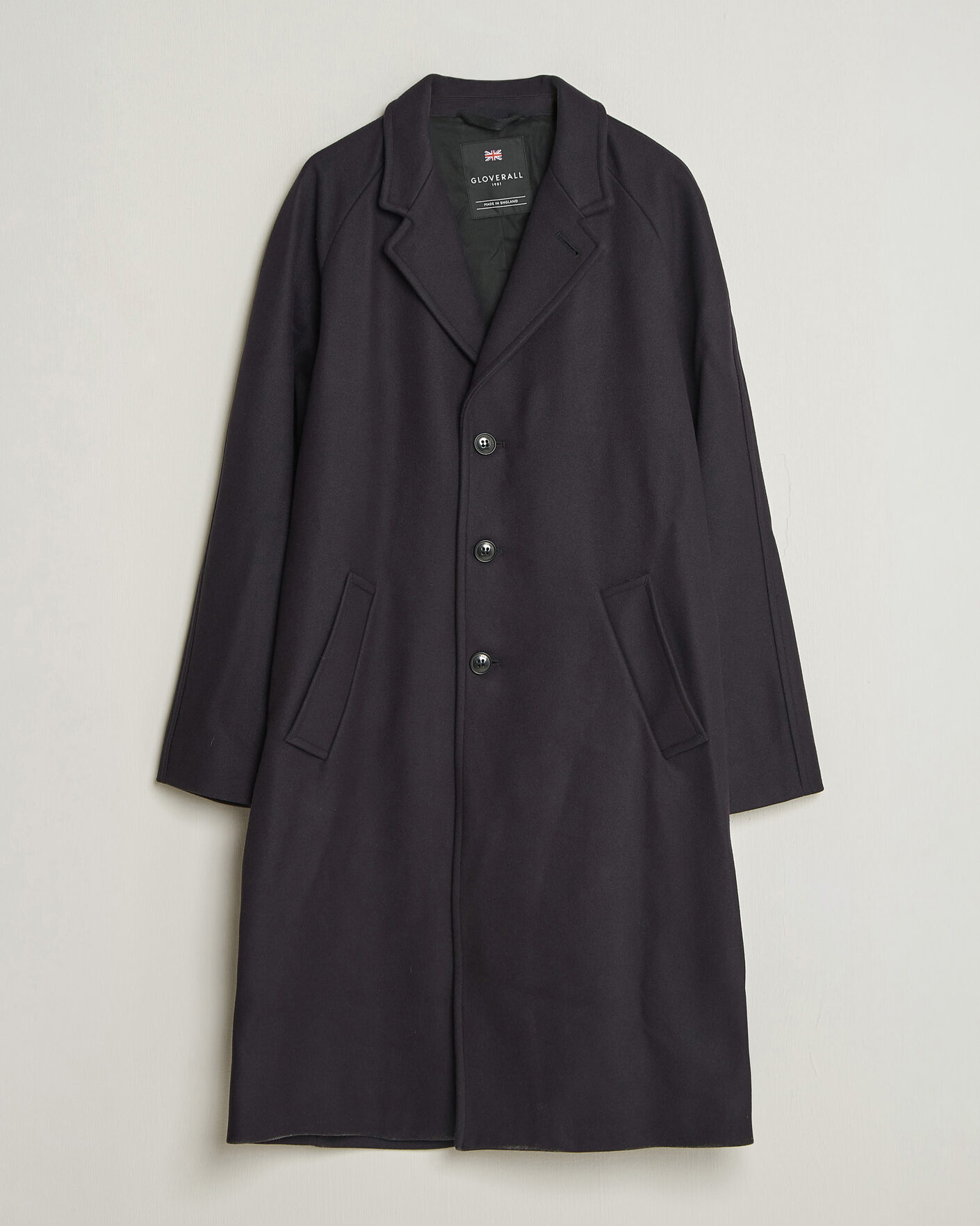 Hombres | Abrigos y chaquetas | Gloverall | Chesterfield Wool/Cashmere Refined Coat Navy