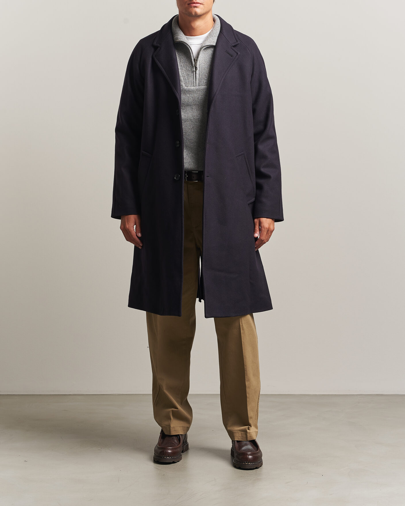 Hombres | Abrigos y chaquetas | Gloverall | Chesterfield Wool/Cashmere Refined Coat Navy