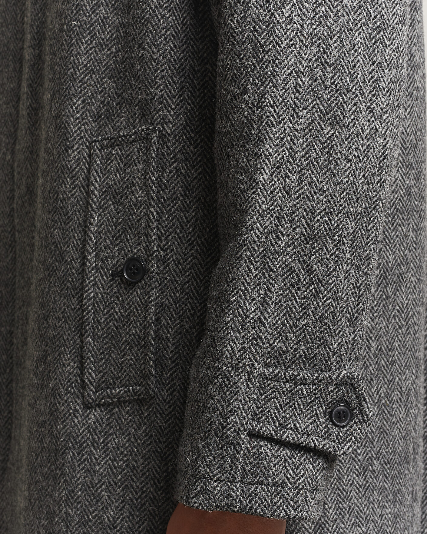 Hombres | Abrigos y chaquetas | Gloverall | Hynes Harris Tweed Coat Charcoal Herringbone