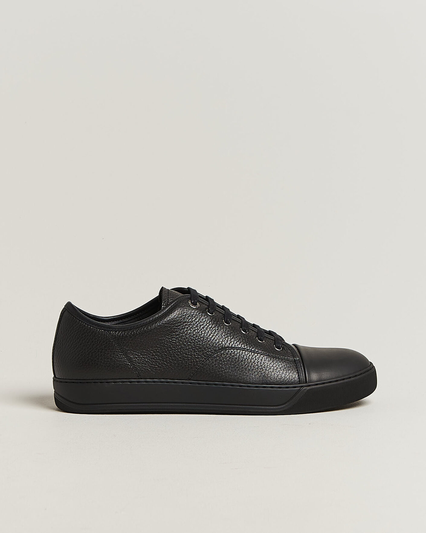 Hombres | Zapatillas | Lanvin | DBB1 Grain Leather Cap Toe Sneaker Black