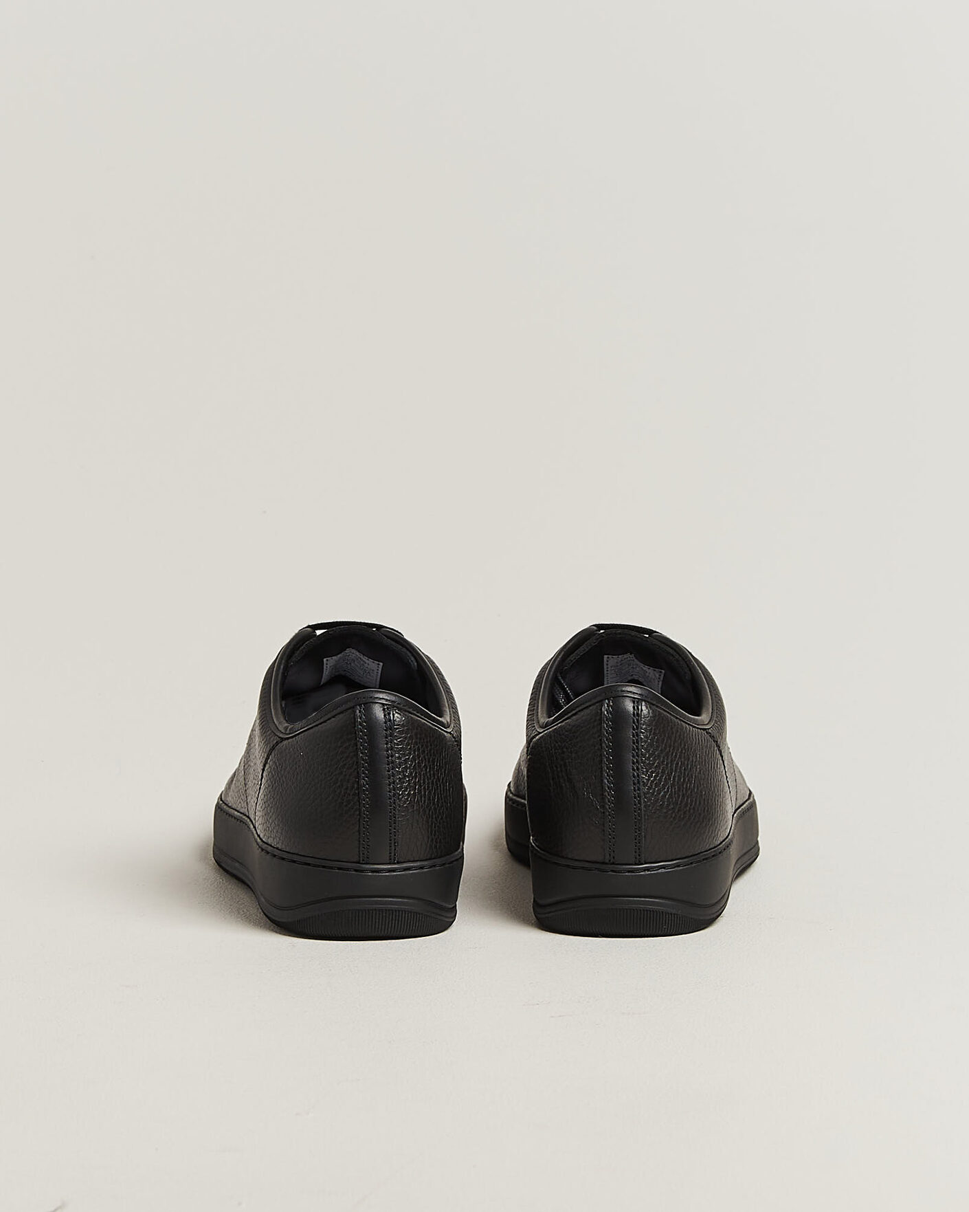 Hombres | Zapatillas | Lanvin | DBB1 Grain Leather Cap Toe Sneaker Black