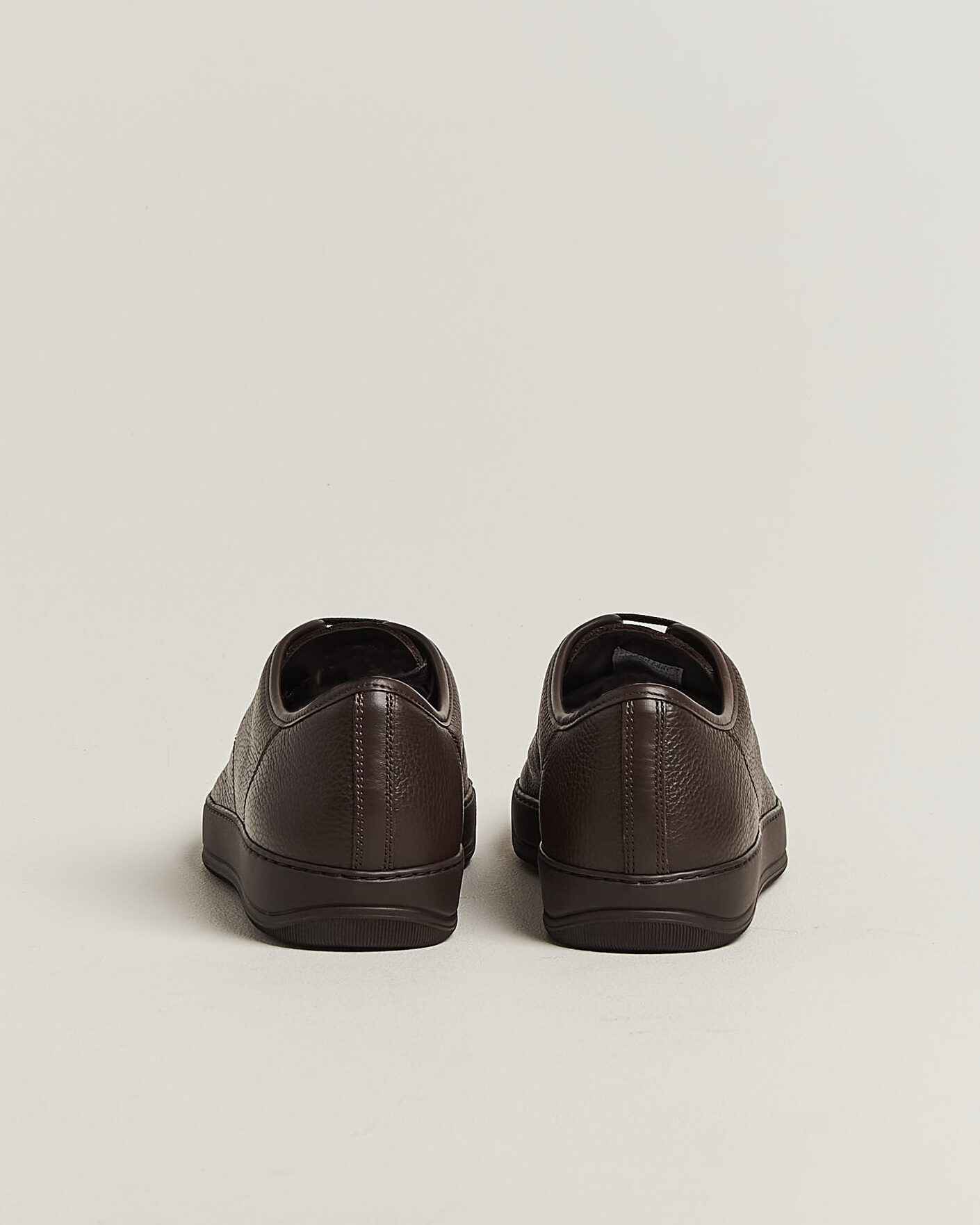 Hombres | Zapatillas | Lanvin | DBB1 Grain Leather Cap Toe Sneaker Brown