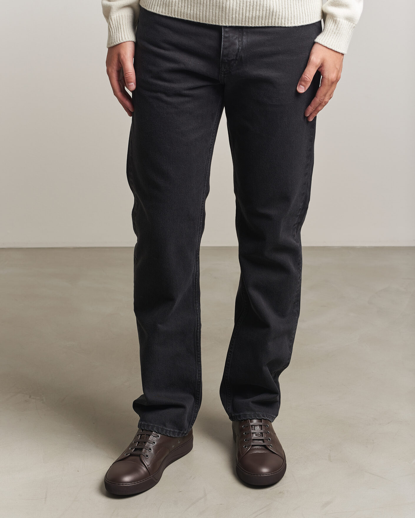Hombres | Zapatillas | Lanvin | DBB1 Grain Leather Cap Toe Sneaker Brown