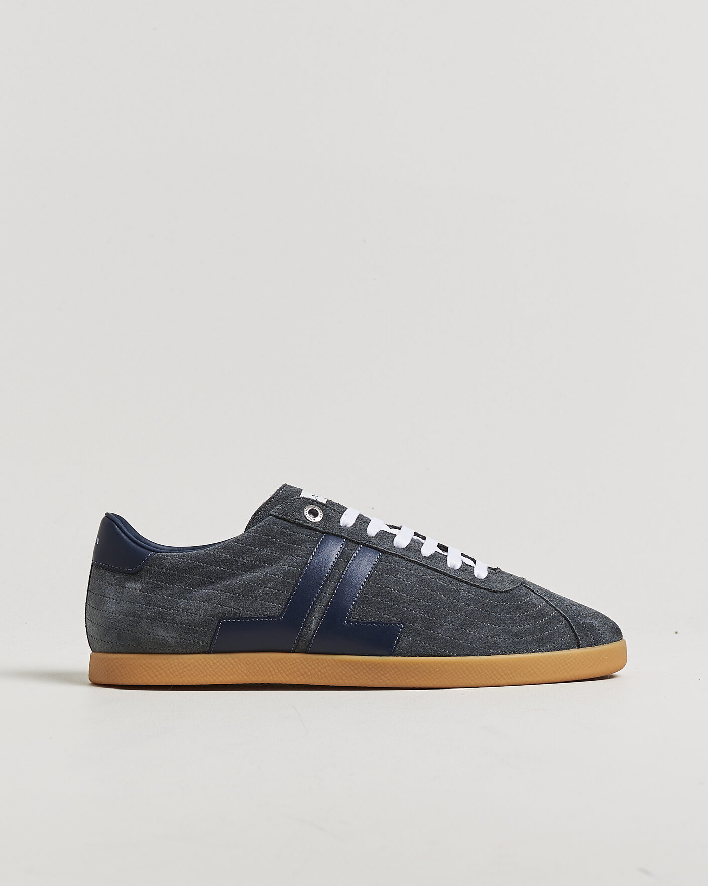 Hombres | Zapatillas | Lanvin | Glen Leather Sneakers Grey/Navy