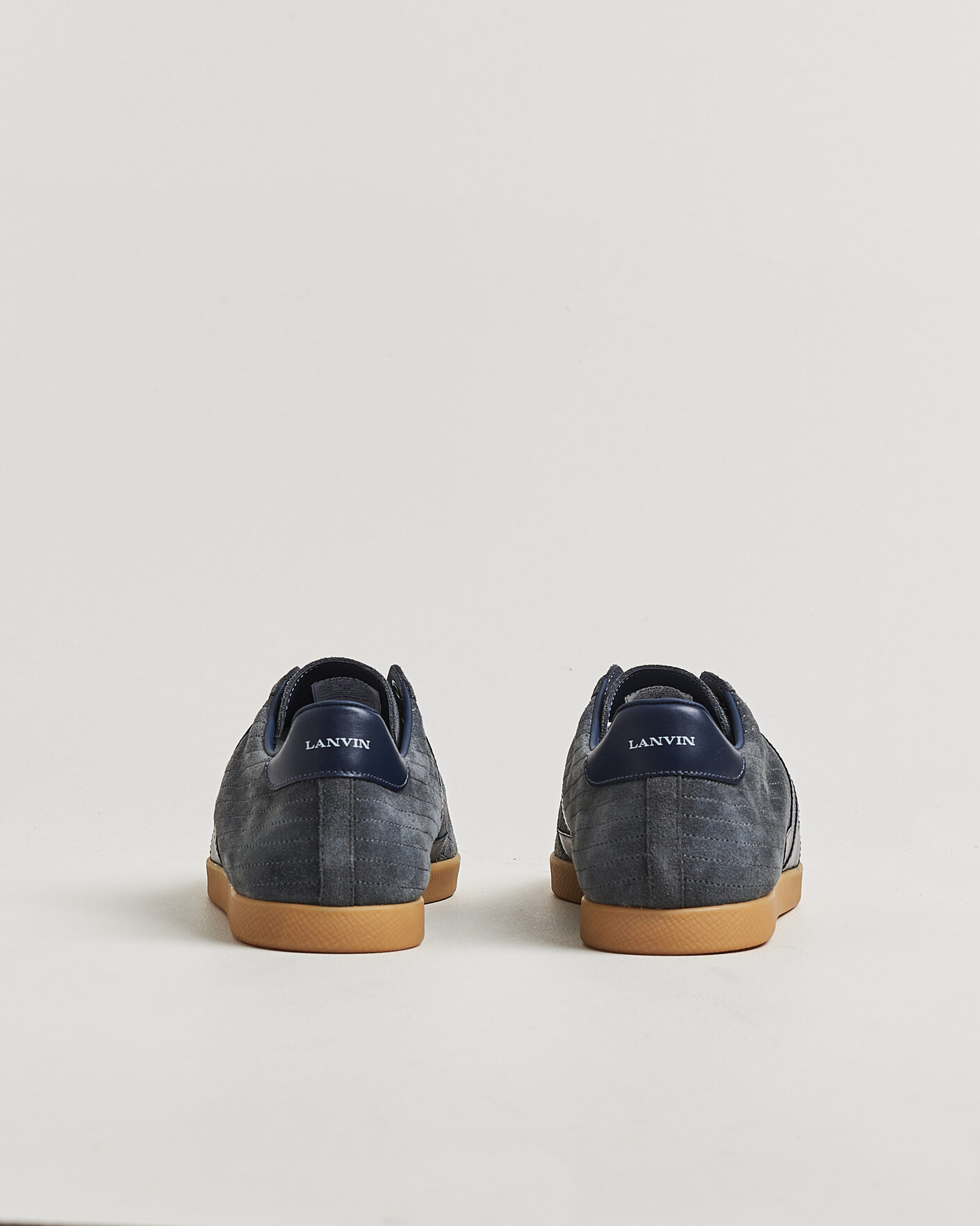 Hombres | Zapatillas | Lanvin | Glen Leather Sneakers Grey/Navy