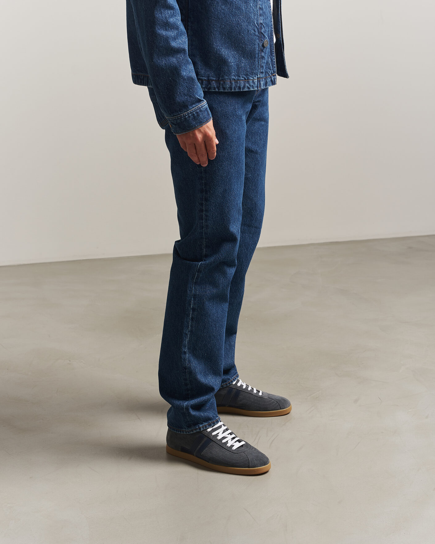 Hombres | Zapatillas | Lanvin | Glen Leather Sneakers Grey/Navy