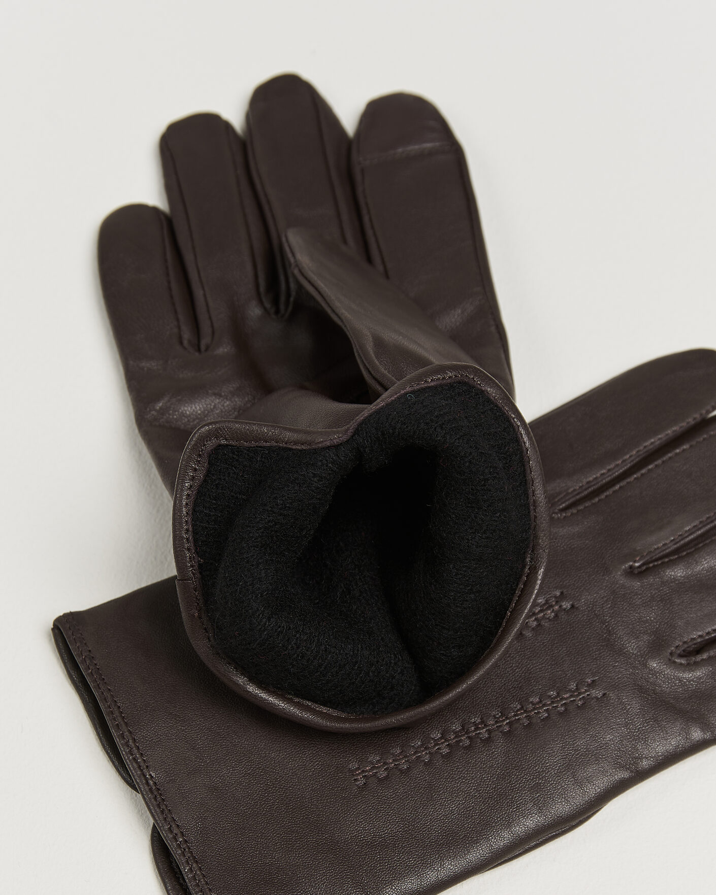 Hombres | Guantes | BOSS BLACK | Hainz Leather Glove Dark Brown