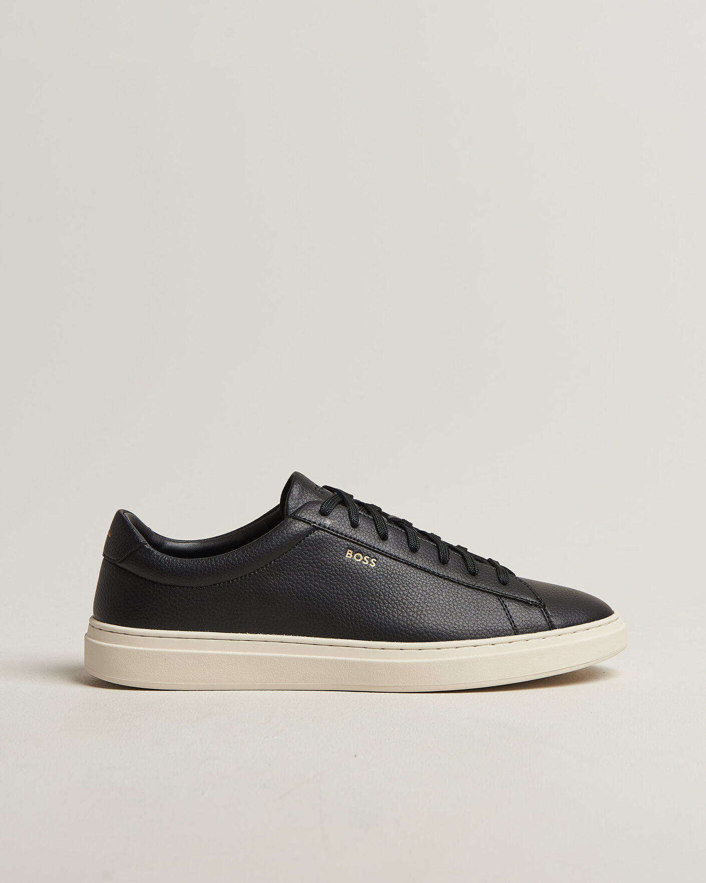 Hombres | Zapatillas | BOSS BLACK | Kieran Grained Leather Sneaker Black