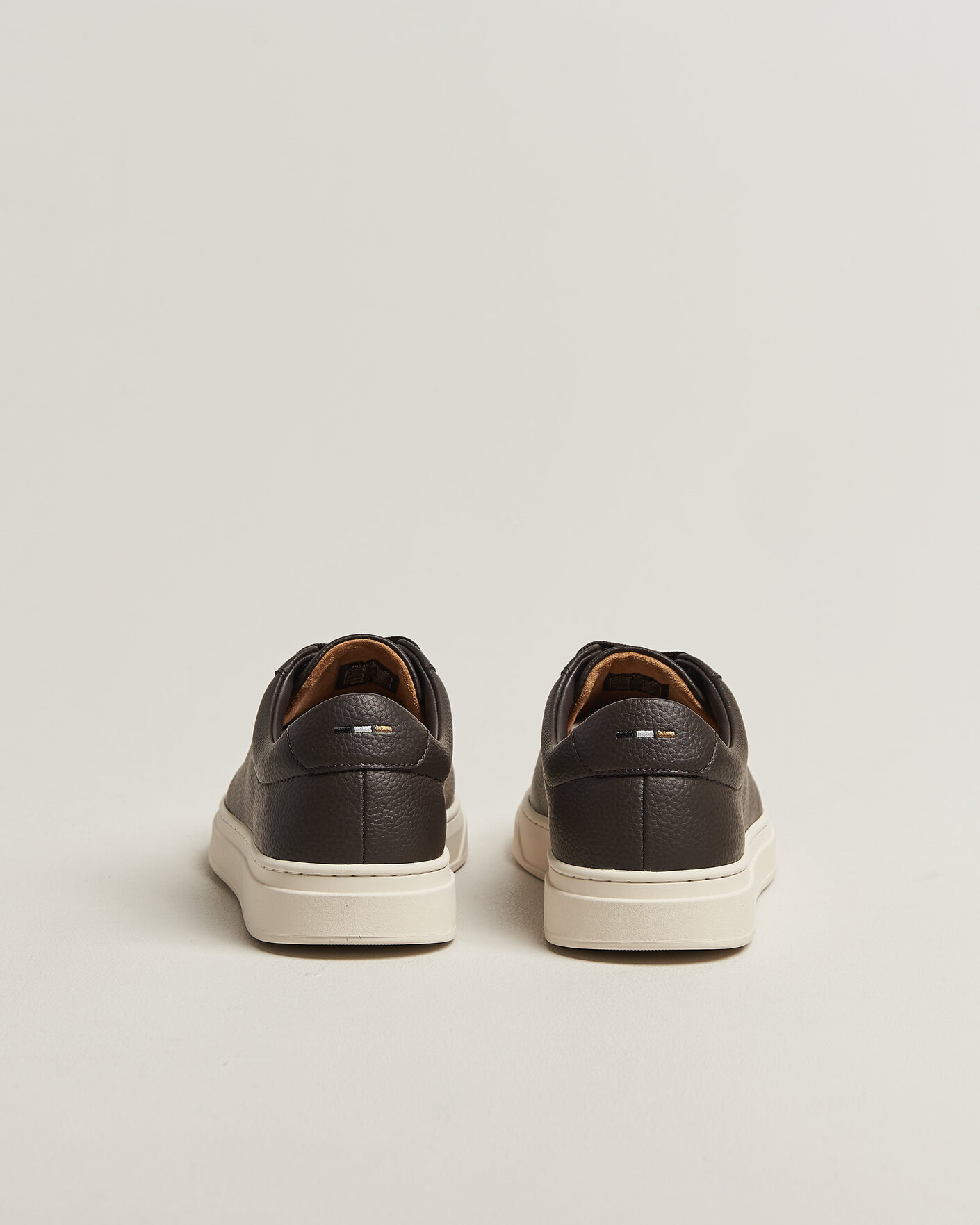 Hombres | Zapatillas | BOSS BLACK | Kieran Grained Leather Sneaker Dark Brown