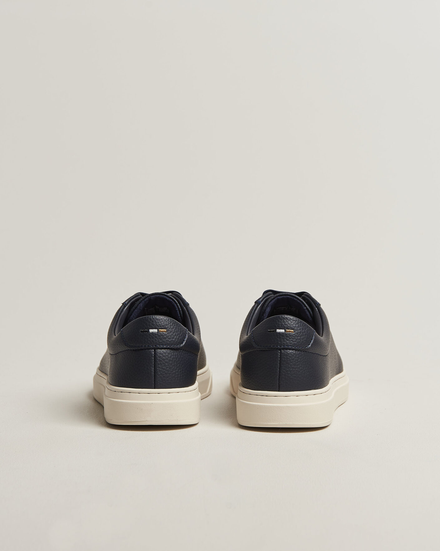 Hombres | Zapatillas | BOSS BLACK | Kieran Grained Leather Sneaker Dark Blue
