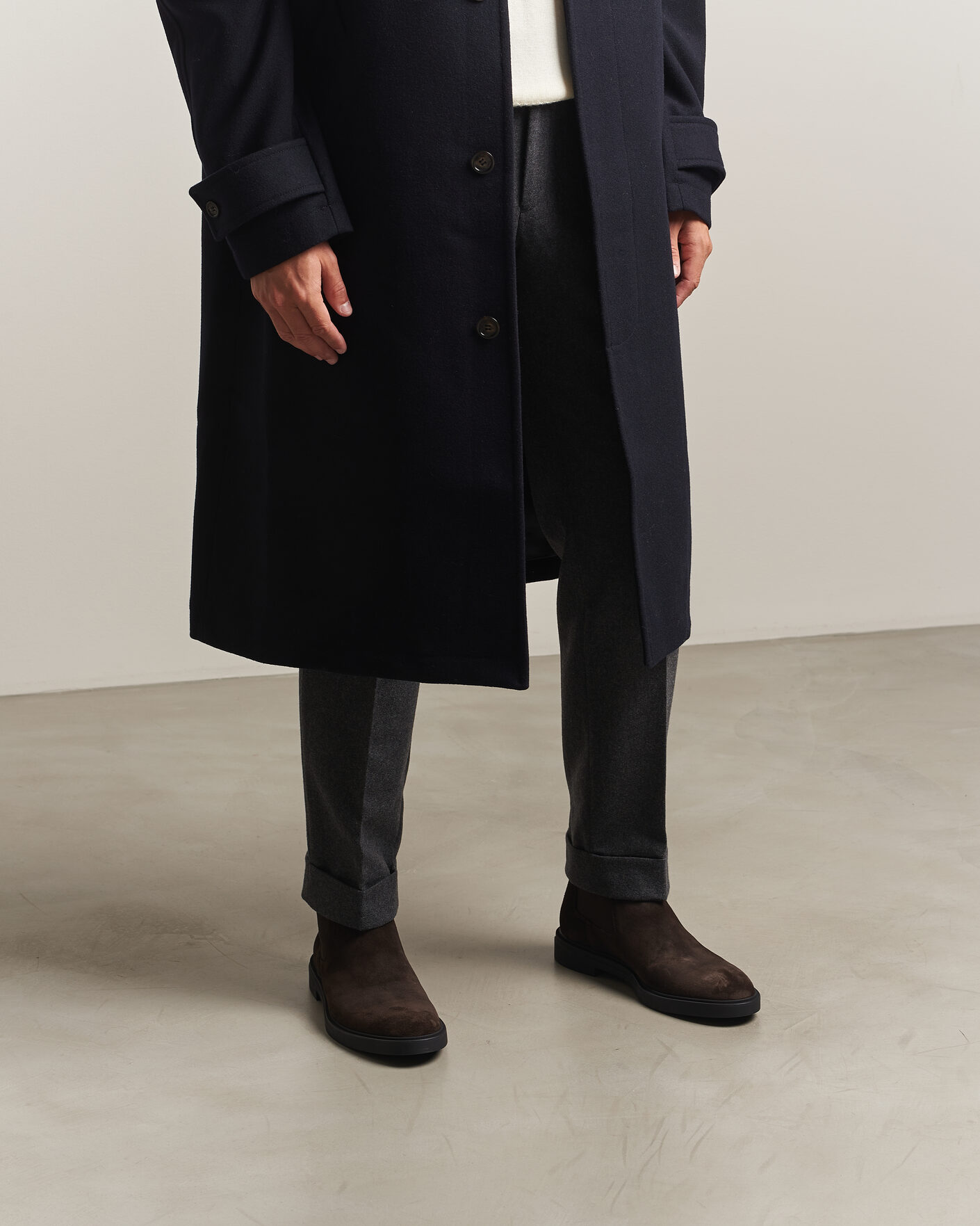 Hombres | Botas | BOSS BLACK | Calev Suede Chelsea Boot Dark Brown