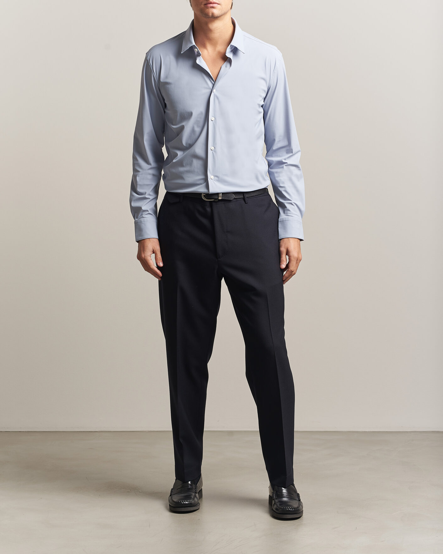 Hombres | Camisas | BOSS BLACK | Hank 4-Way Stretch Shirt Light Blue