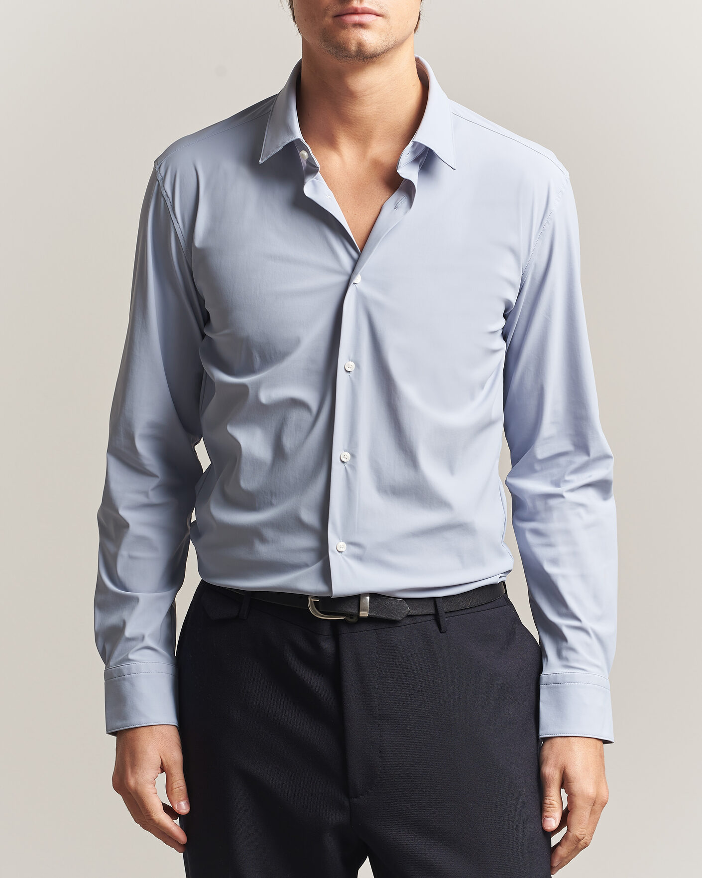 Hombres | Camisas | BOSS BLACK | Hank 4-Way Stretch Shirt Light Blue