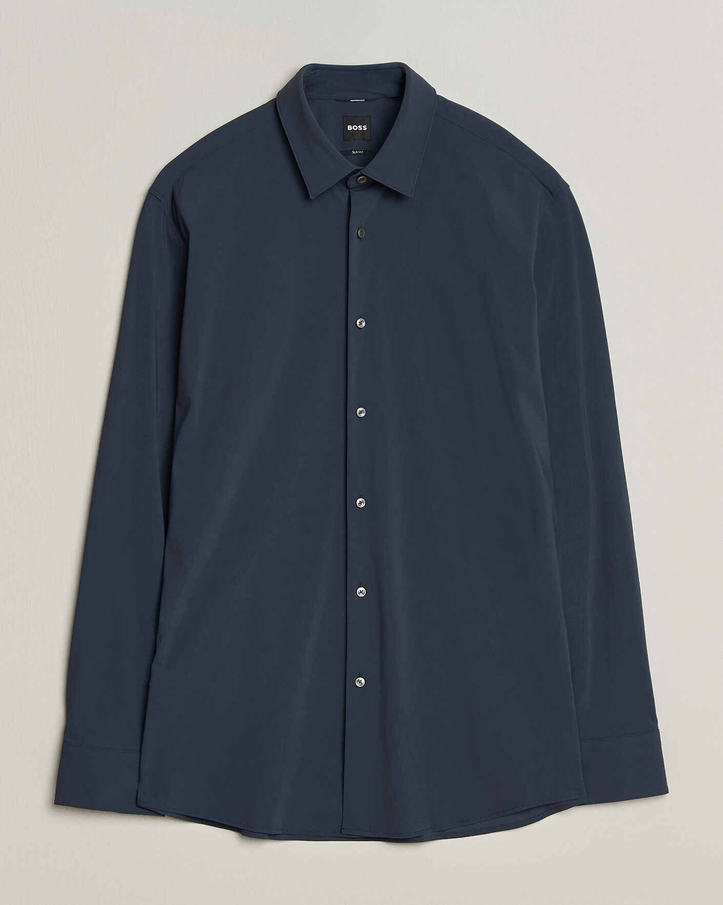 Hombres | Camisas | BOSS BLACK | Hank 4-Way Stretch Shirt Dark Blue