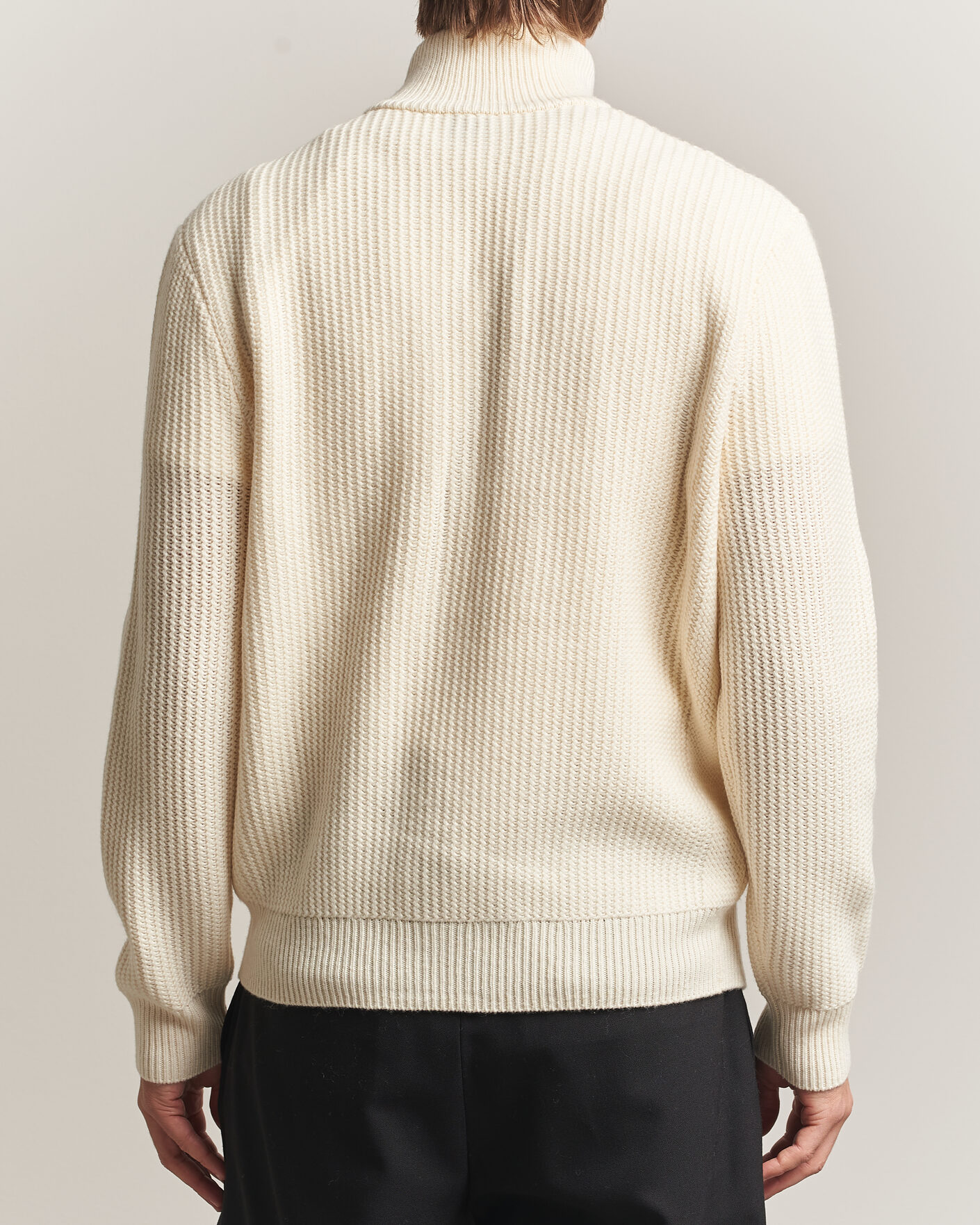 Hombres | Jerséis y prendas de punto | BOSS BLACK | Fiocco Wool/Cashmere Full Zip Open White
