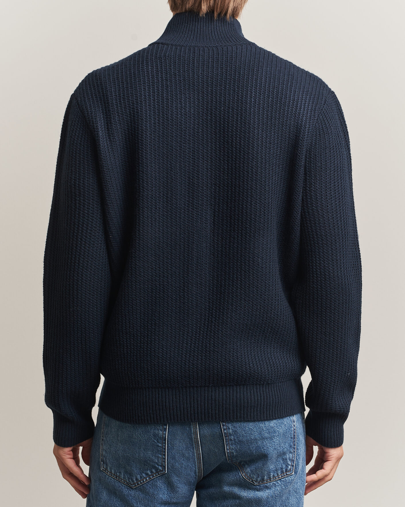 Hombres | Jerséis y prendas de punto | BOSS BLACK | Fiocco Wool/Cashmere Full Zip Dark Blue