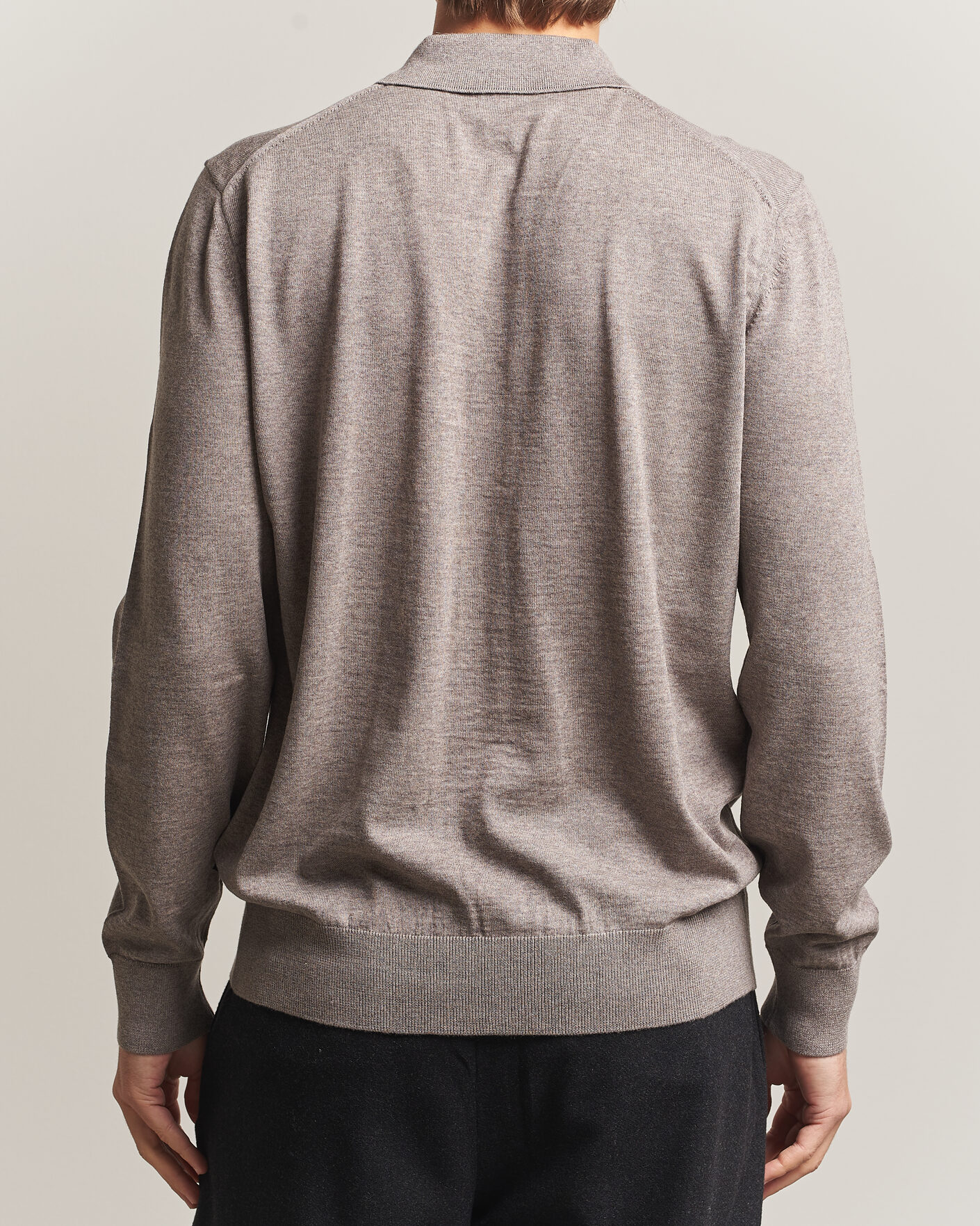 Hombres | Jerséis y prendas de punto | BOSS BLACK | Helbert Merino Knitted Cardigan Open Brown