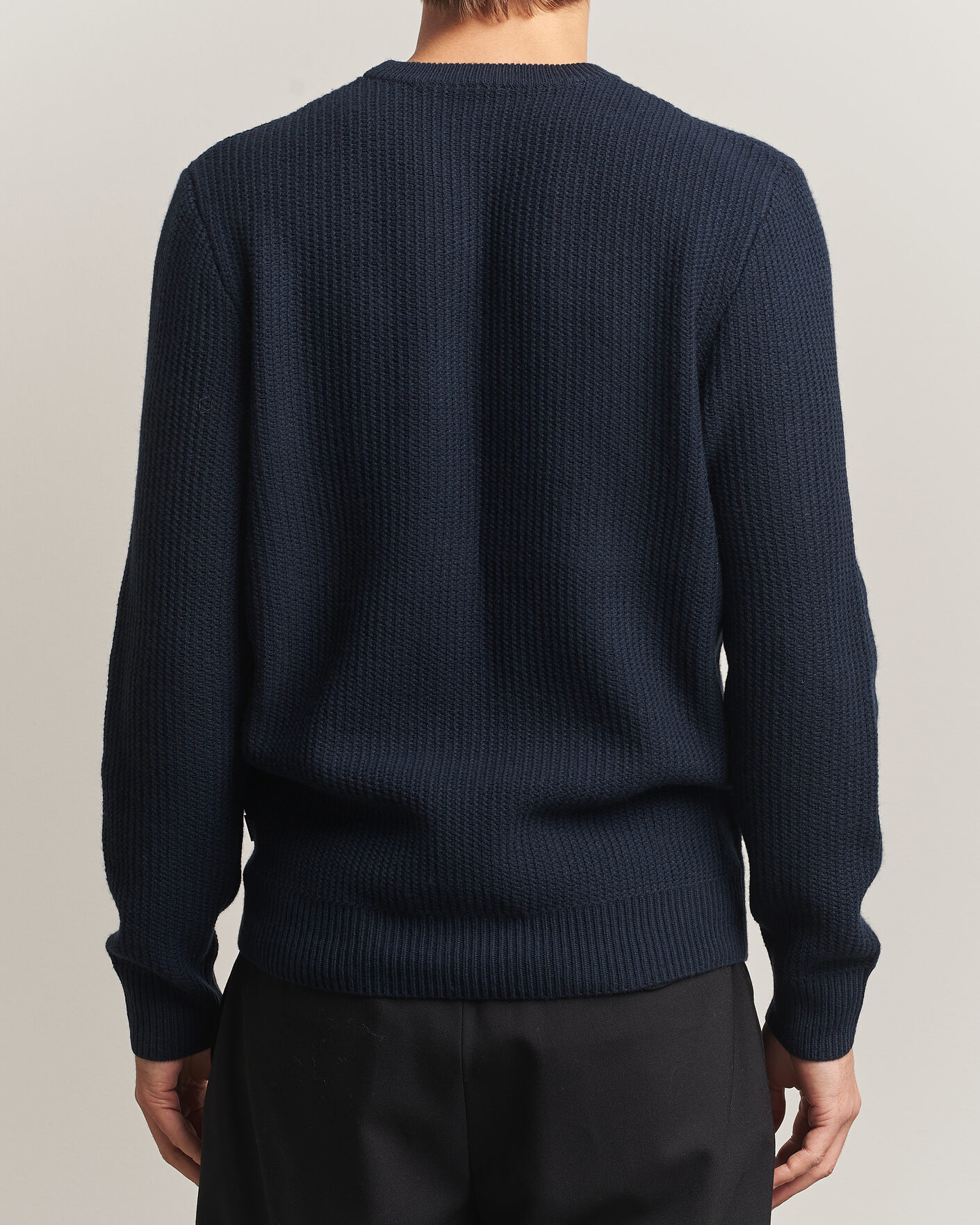 Hombres | Jerséis y prendas de punto | BOSS BLACK | Fiocchetto Wool/Cashmere Crew Neck Dark Blue
