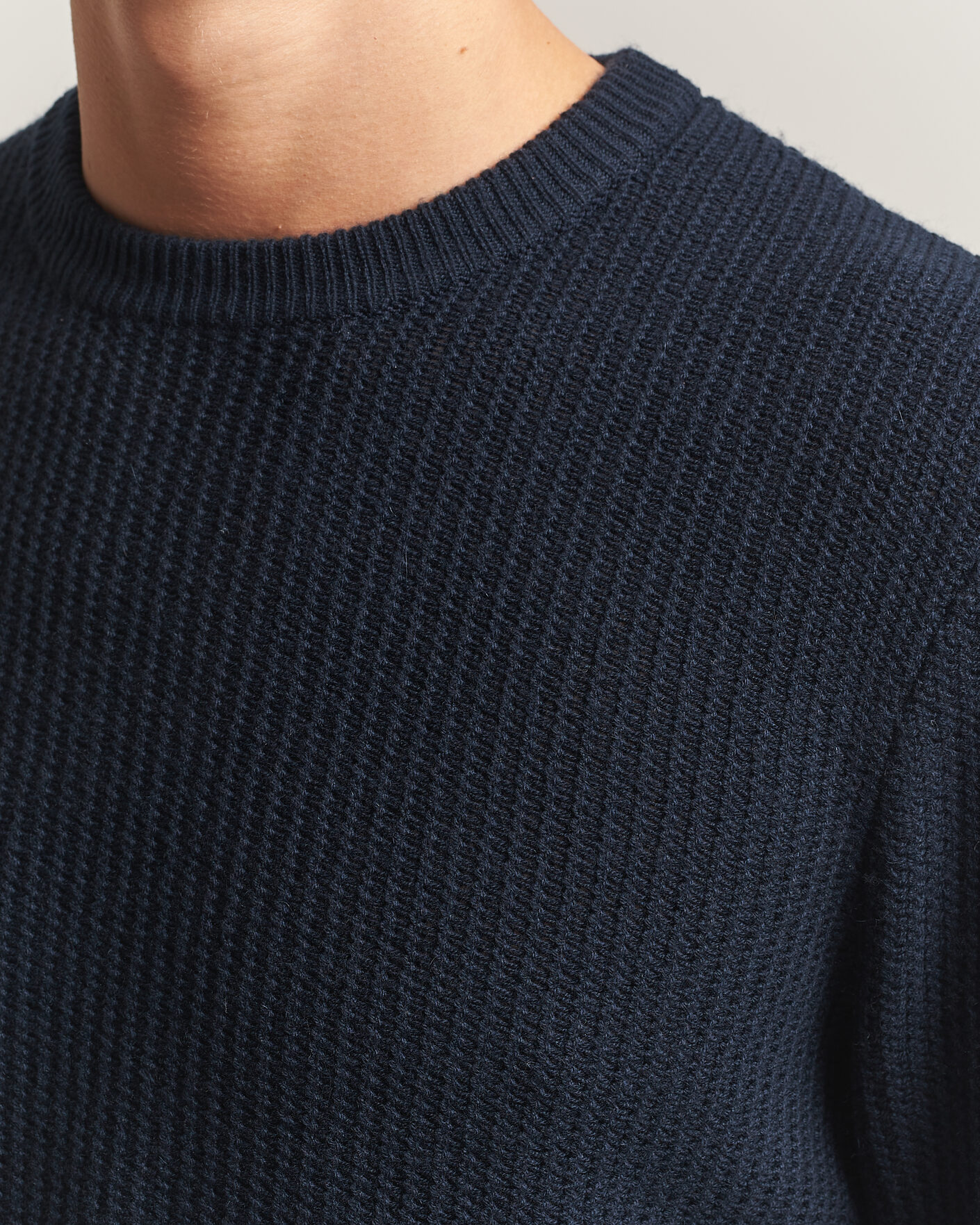 Hombres | Jerséis y prendas de punto | BOSS BLACK | Fiocchetto Wool/Cashmere Crew Neck Dark Blue