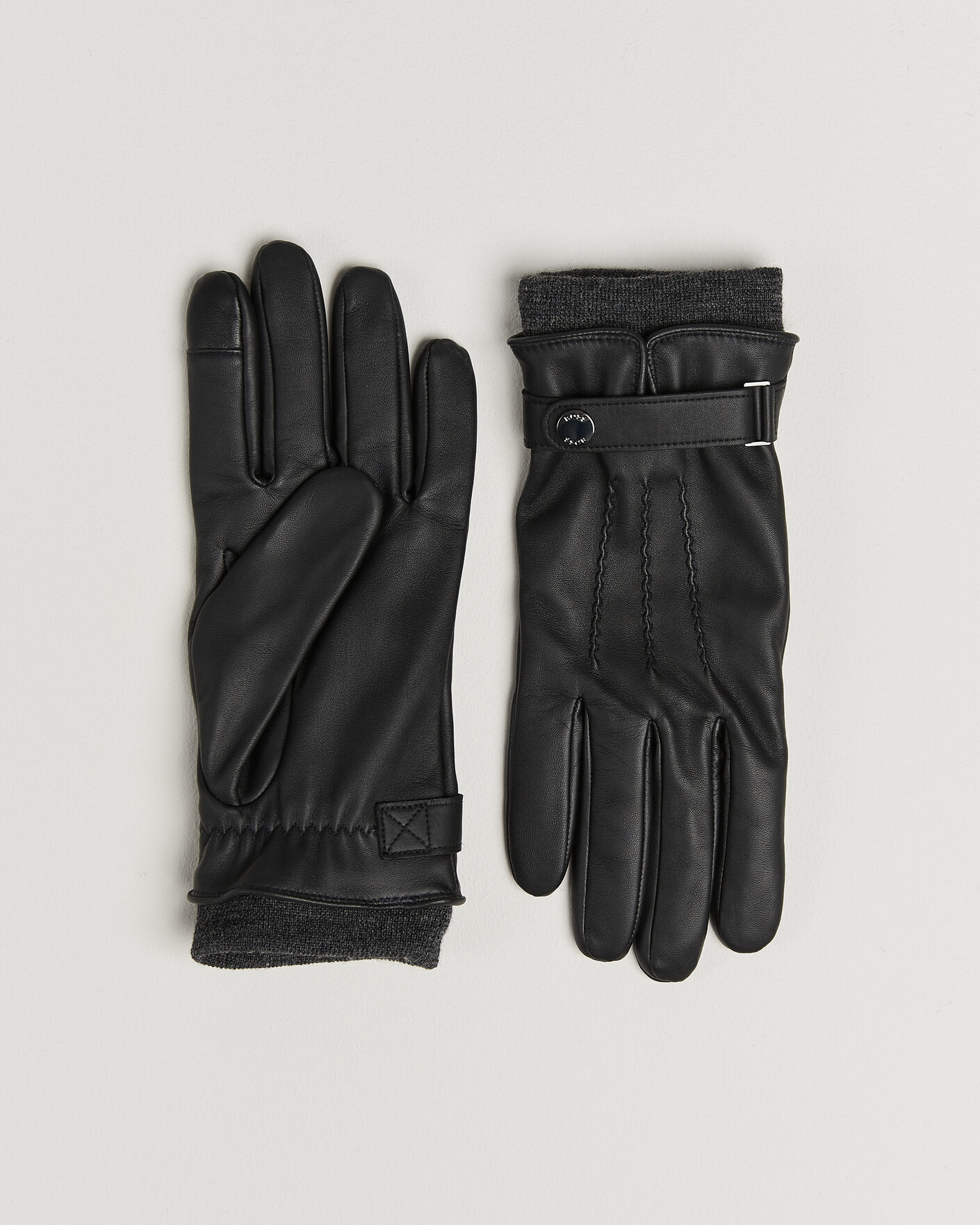 Hombres | Guantes | BOSS BLACK | Hyden Leather Glove Black