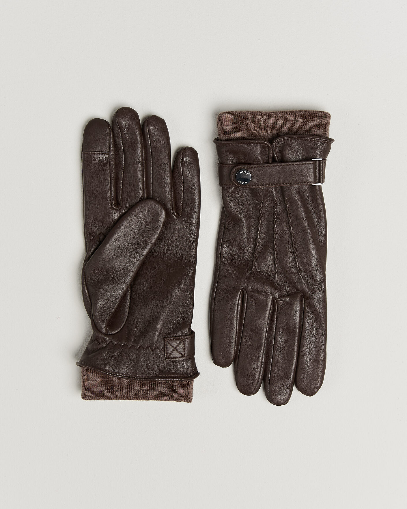 Hombres | Guantes | BOSS BLACK | Hyden Leather Glove Dark Brown
