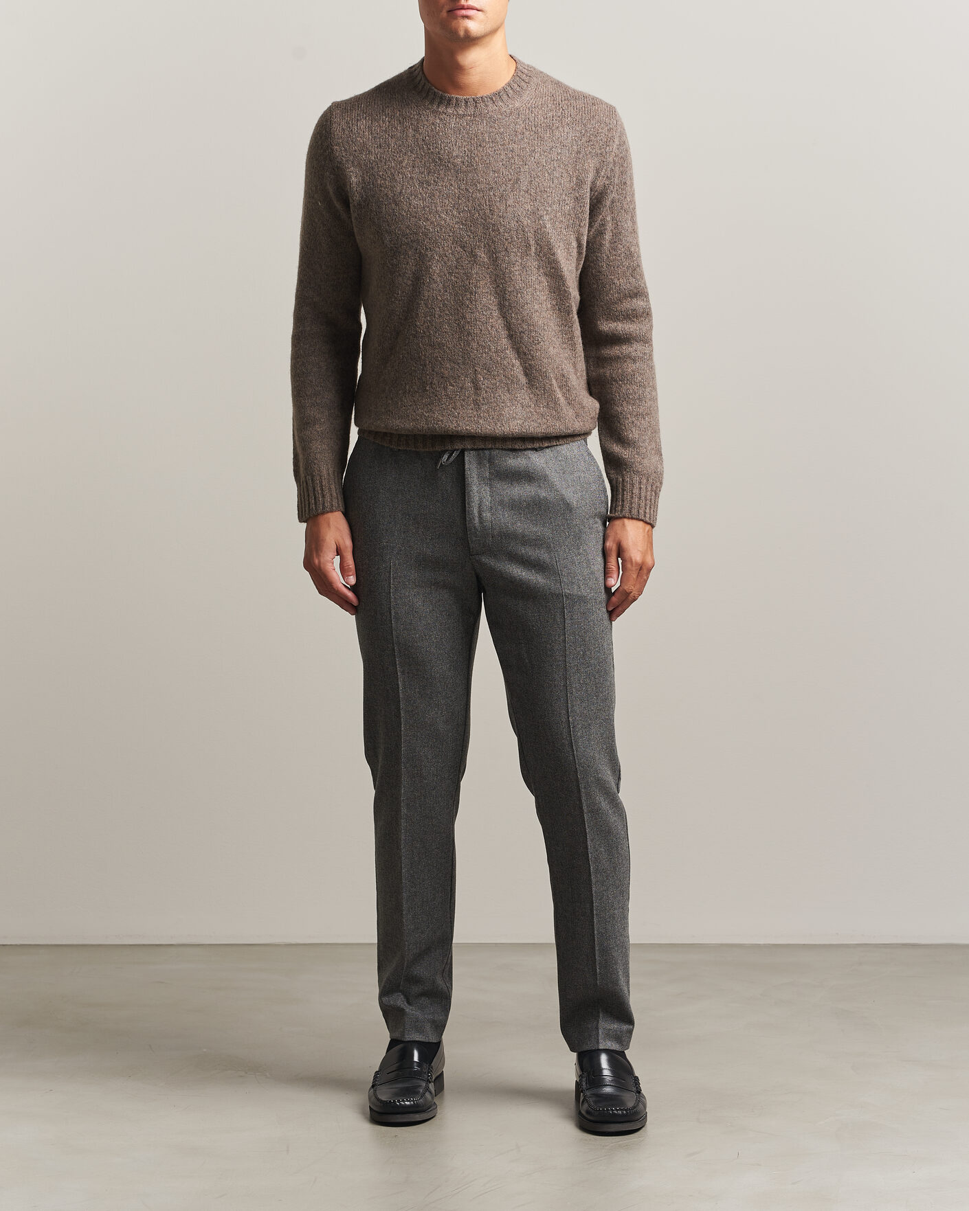 Hombres | Pantalones | BOSS BLACK | Kane Brushed Drawstring Trousers Medium Grey