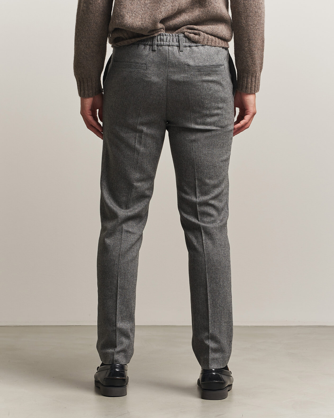 Hombres | Pantalones | BOSS BLACK | Kane Brushed Drawstring Trousers Medium Grey