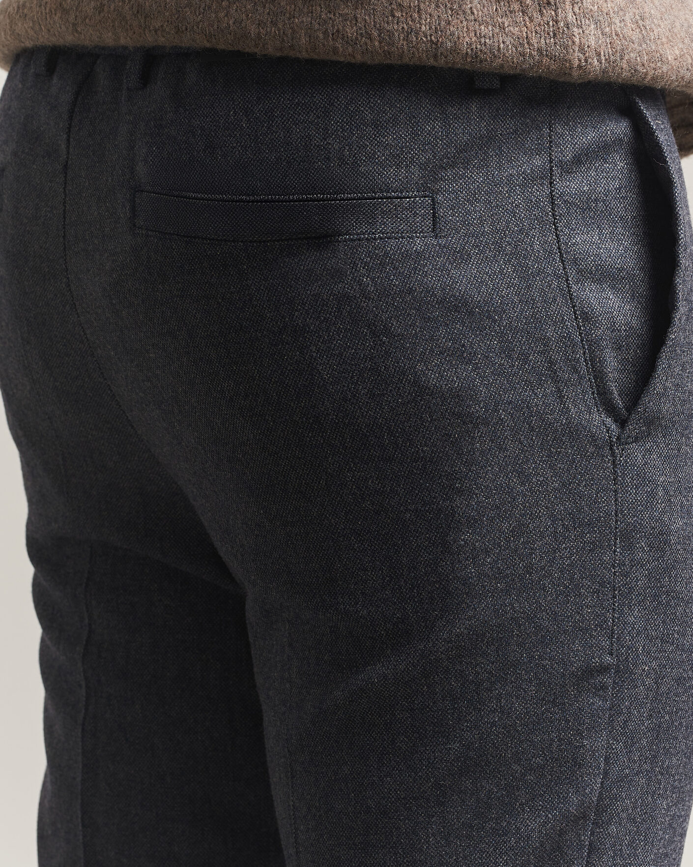 Hombres | Pantalones | BOSS BLACK | Kane Brushed Drawstring Trousers Dark Blue