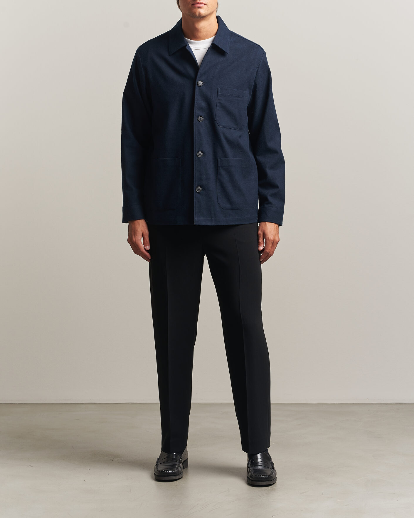 Hombres | Camisas | BOSS BLACK | Cai Cotton Overshirt Dark Blue