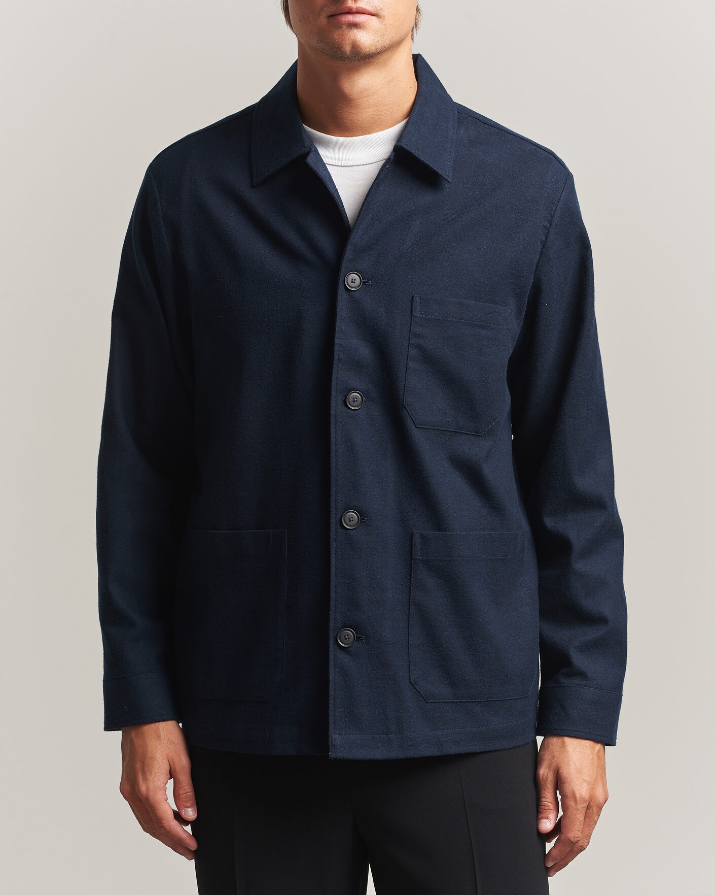 Hombres | Camisas | BOSS BLACK | Cai Cotton Overshirt Dark Blue