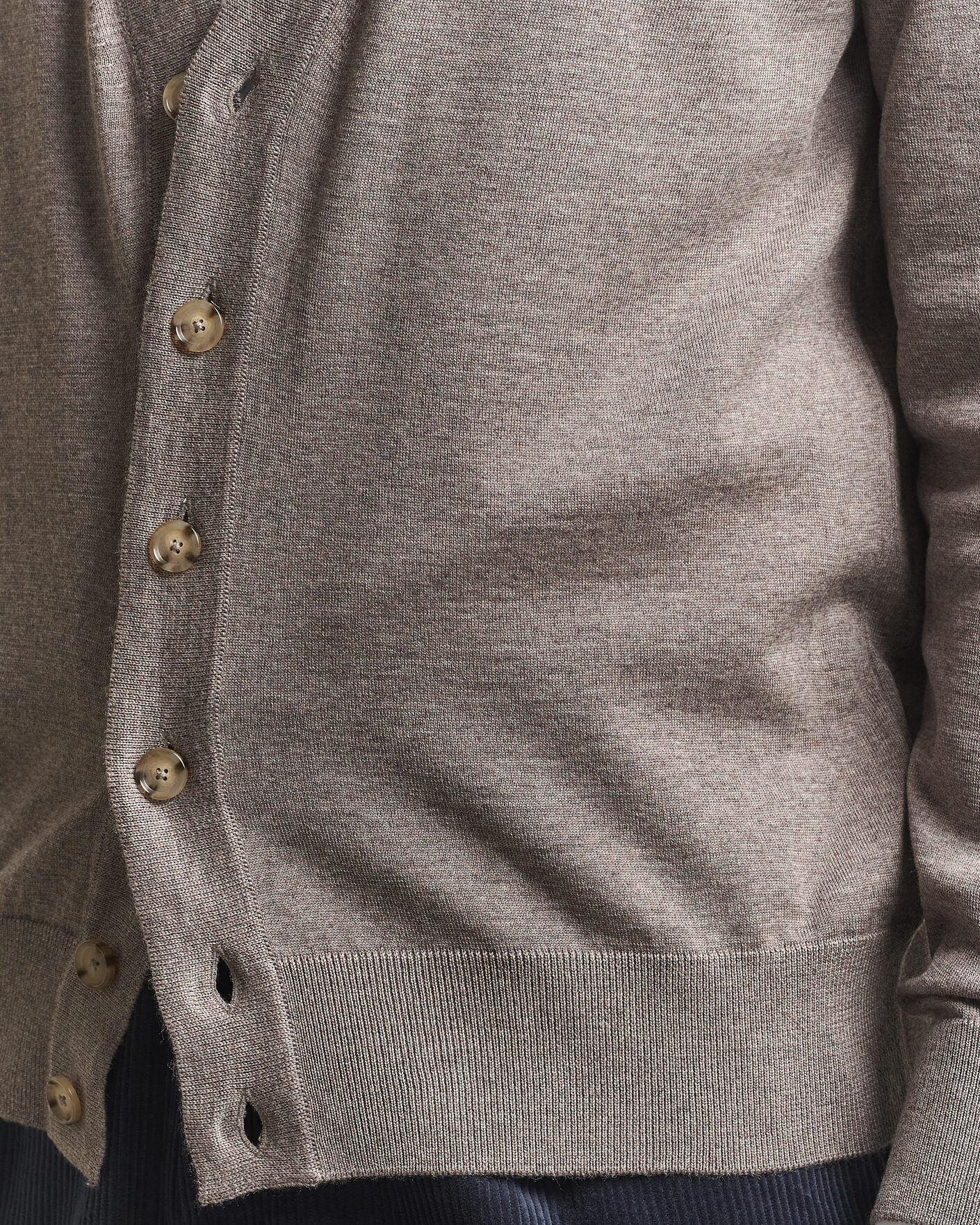 Hombres | Jerséis y prendas de punto | BOSS BLACK | Mardon Wool Cardigan Open Brown