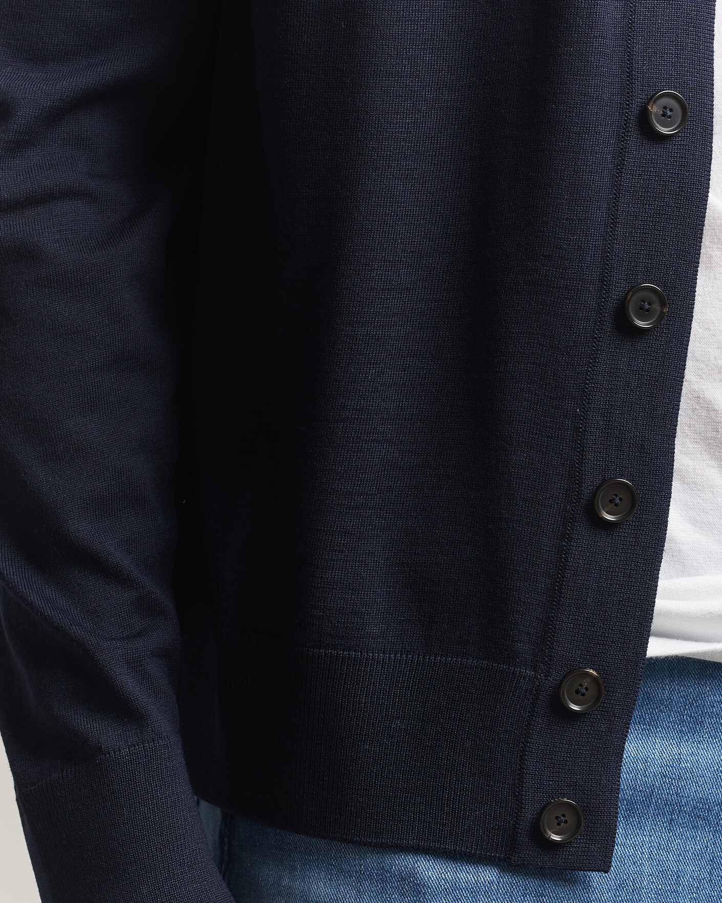 Hombres | Jerséis y prendas de punto | BOSS BLACK | Mardon Wool Cardigan Dark Blue