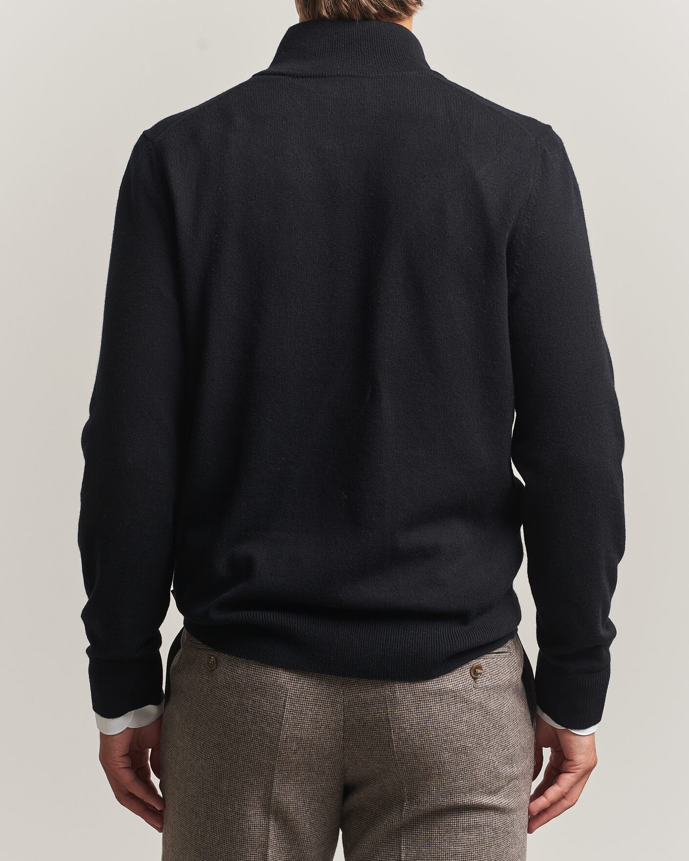 Hombres | Jerséis y prendas de punto | BOSS BLACK | Hemarlo Wool/Cashmere Half Zip Black