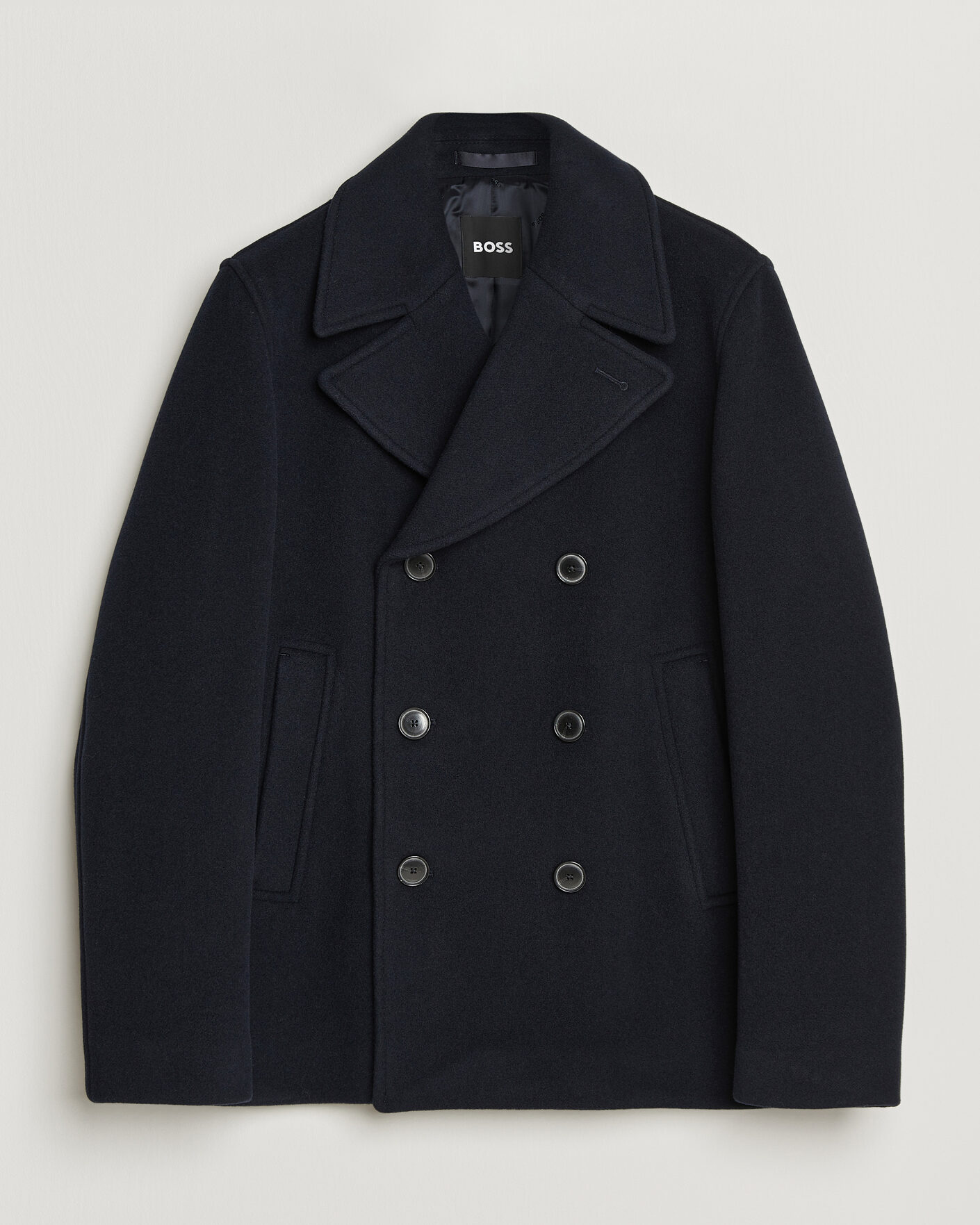 Hombres | Abrigos y chaquetas | BOSS BLACK | Hyde Wool Peacoat Dark Blue