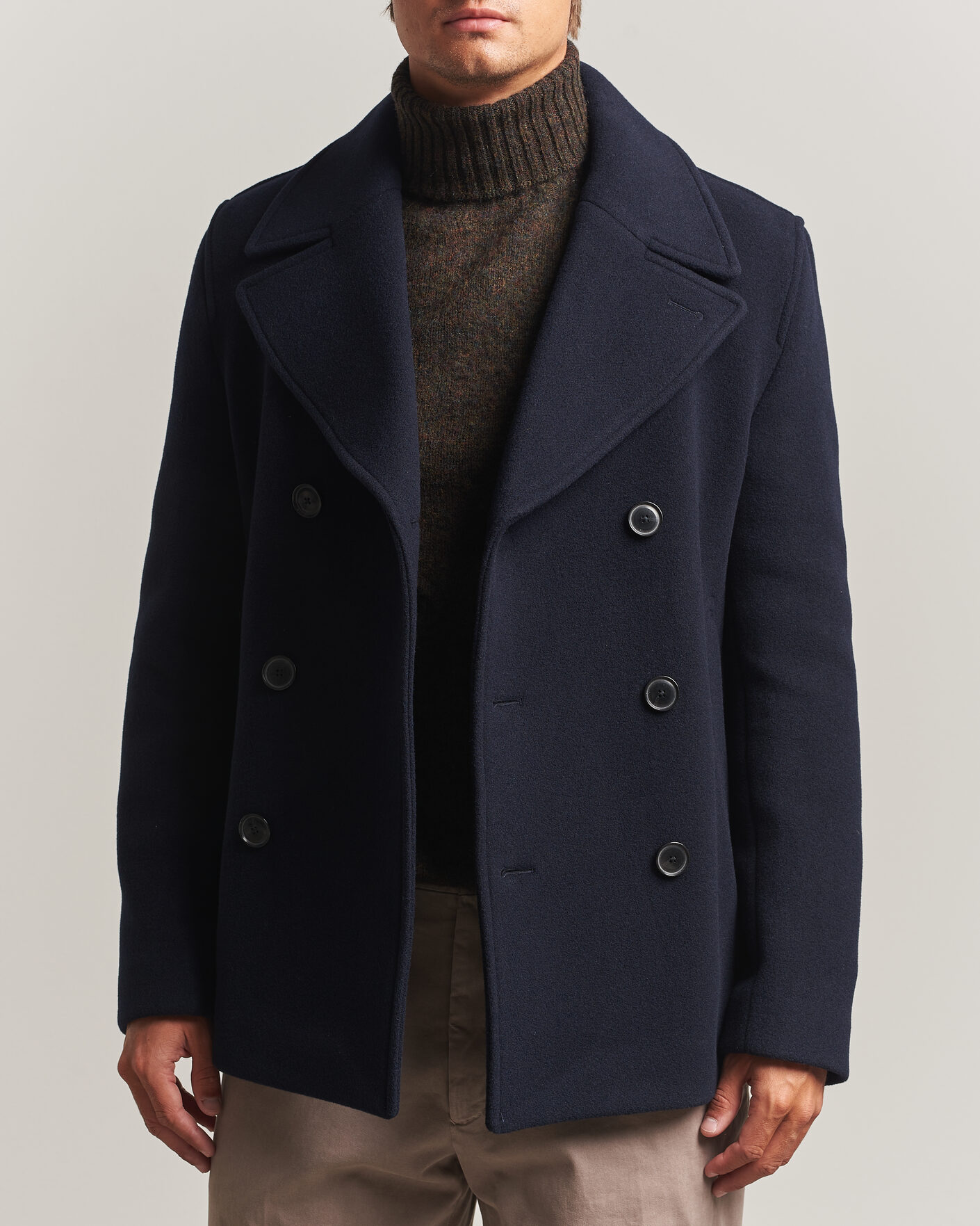 Hombres | Abrigos y chaquetas | BOSS BLACK | Hyde Wool Peacoat Dark Blue