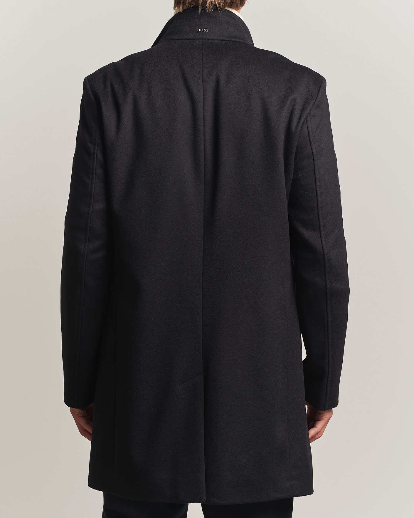 Hombres | Abrigos y chaquetas | BOSS BLACK | Hyde Wool Stand Up Collar Coat Black