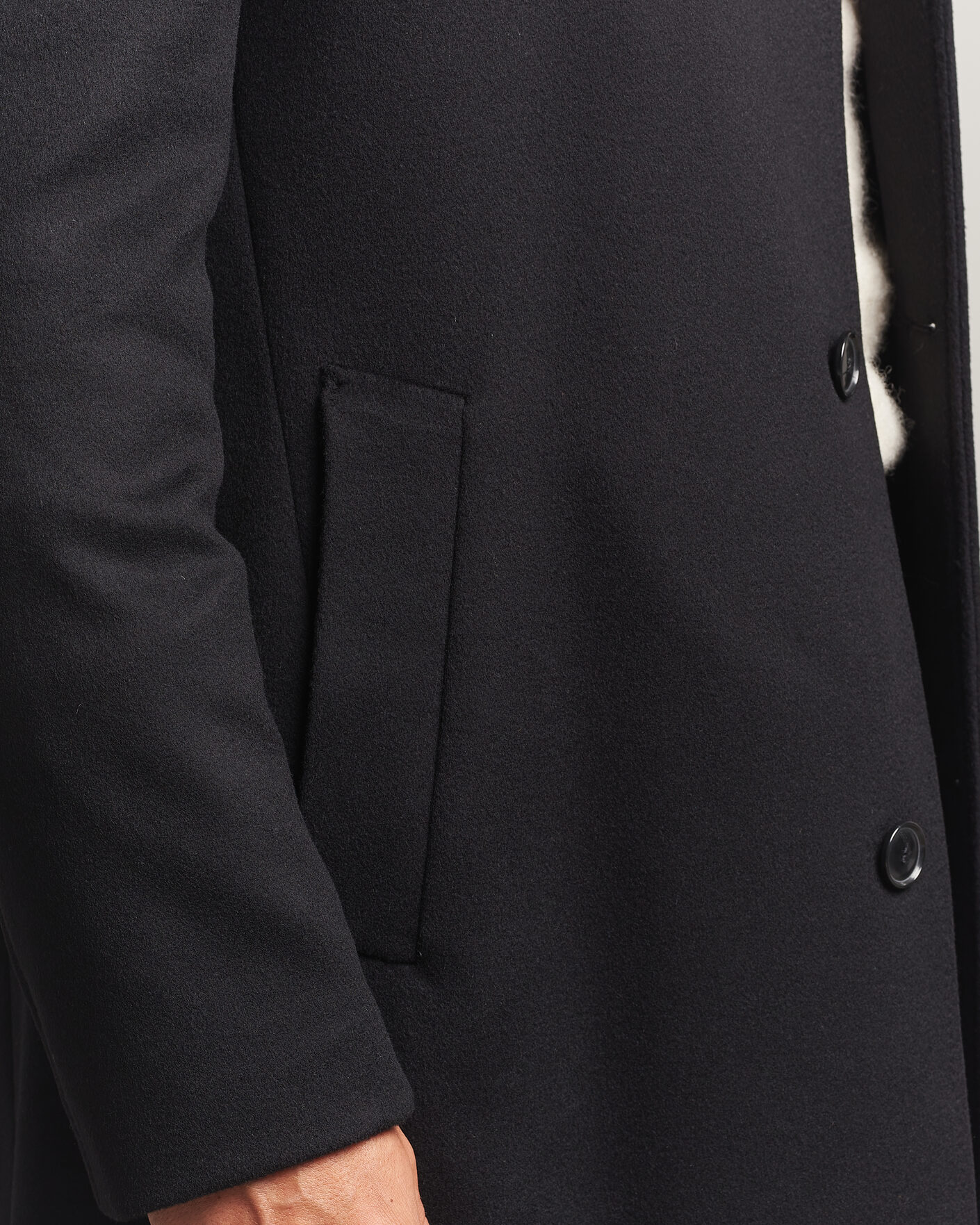 Hombres | Abrigos y chaquetas | BOSS BLACK | Hyde Wool Stand Up Collar Coat Black