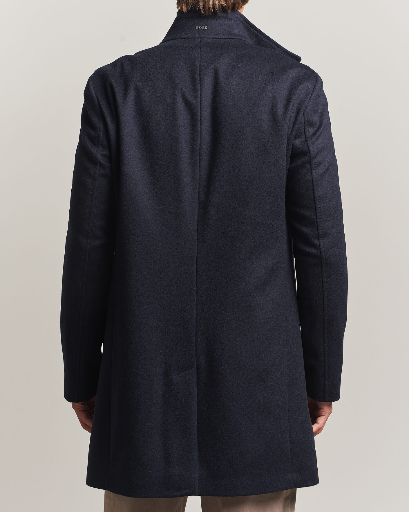 Hombres | Abrigos y chaquetas | BOSS BLACK | Hyde Wool Stand Up Collar Coat Dark Blue