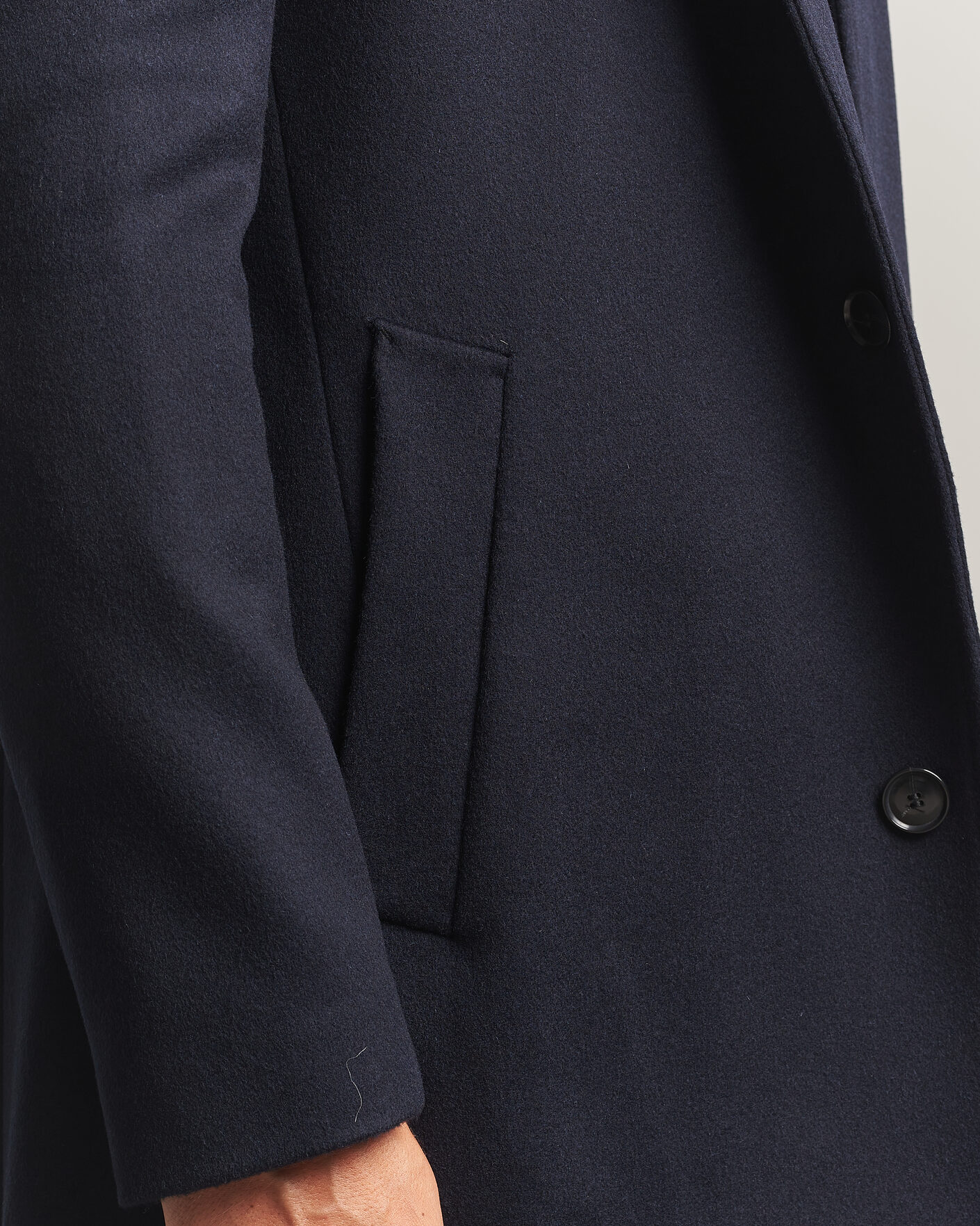 Hombres | Abrigos y chaquetas | BOSS BLACK | Hyde Wool Stand Up Collar Coat Dark Blue