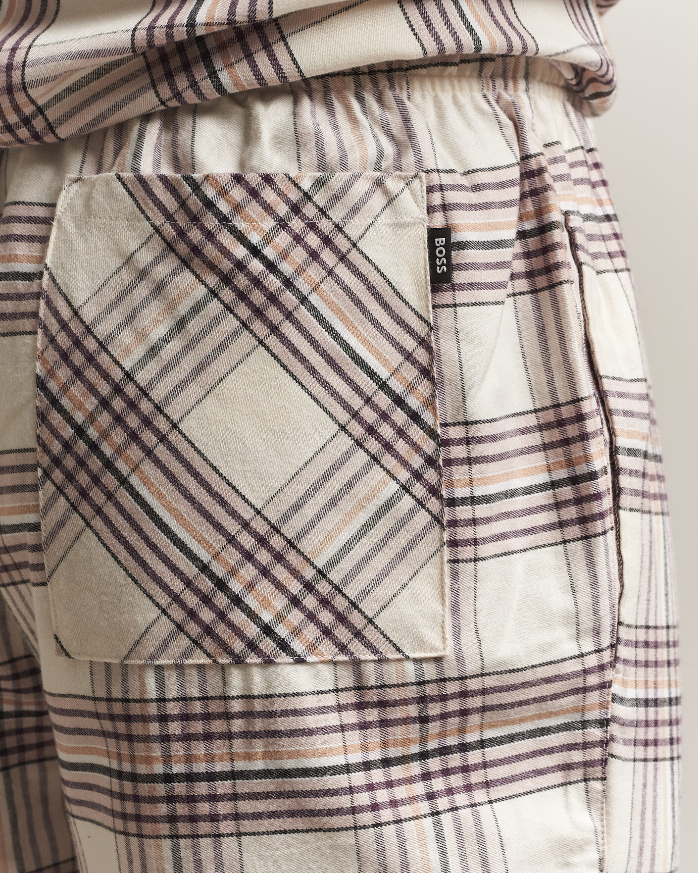 Hombres | Pijamas y batas | BOSS BLACK | Checked Flannel Pyjama Set Open White