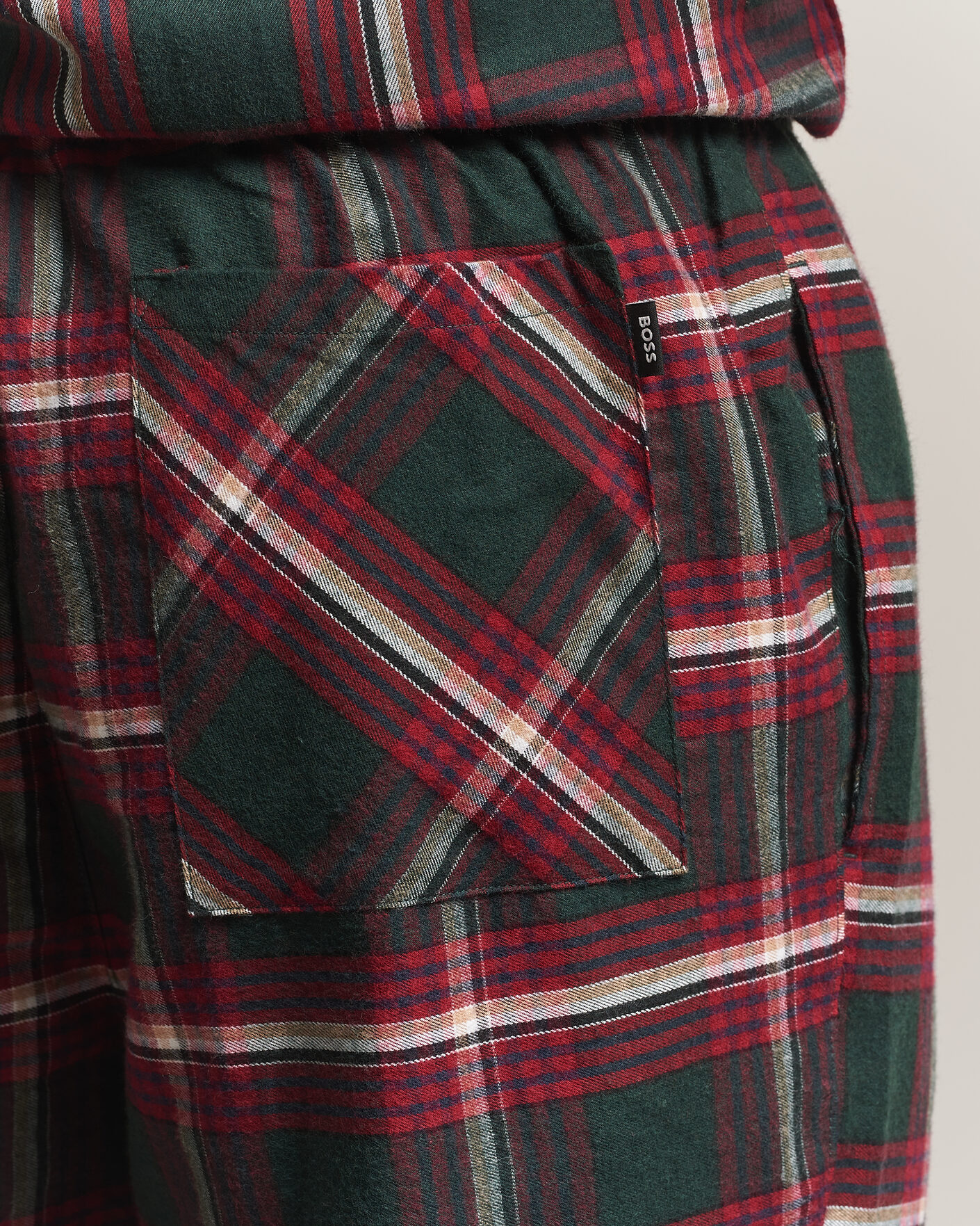 Hombres | Pijamas y batas | BOSS BLACK | Checked Flannel Pyjama Set Open Red