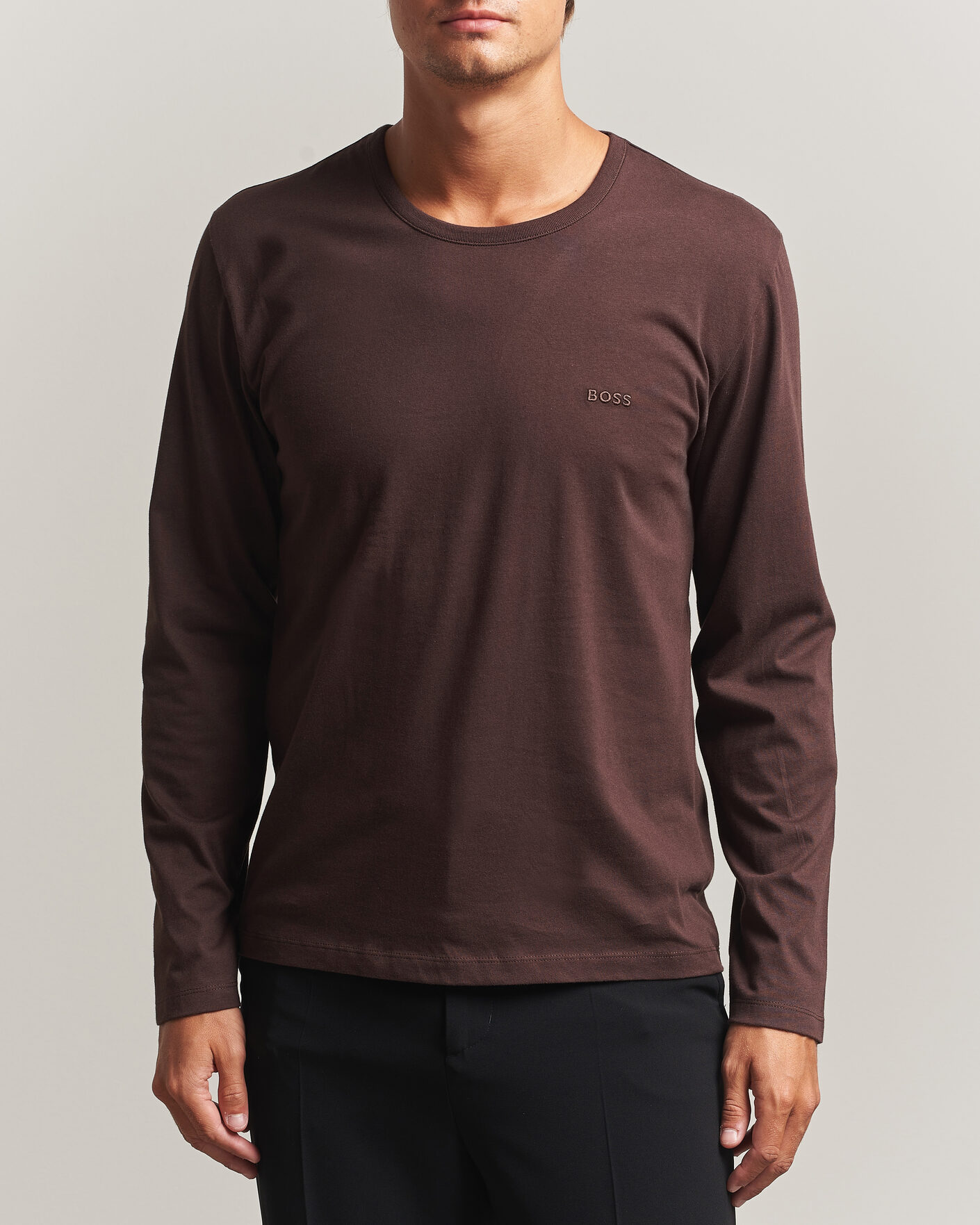 Hombres | Camisetas | BOSS BLACK | 3-Pack Long Sleeve T-Shirt White/Black/Brown